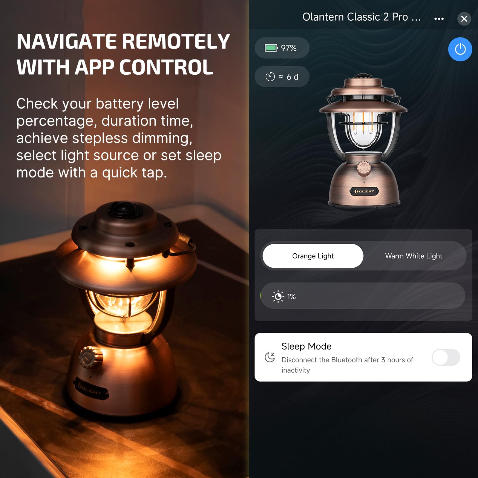 OLIGHT Olantern Classic 2 Pro APP Control Camping Lantern Bundle with Olantern Classic 2 Pro Camping Lantern 5