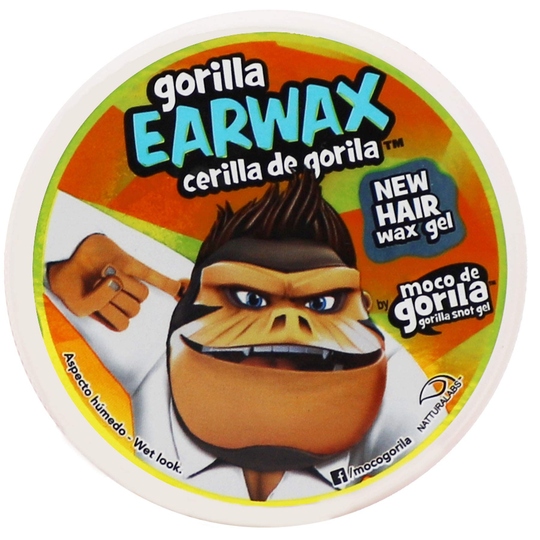 Moco de Gorila, Gorilla Earwax, Hair Wax Gel, Hair Styling Wax, Trendy Hairstyle, Superior Control, Long-Lasting Hold, 2-Pack of 3.53 Oz, 2 Jars. 3