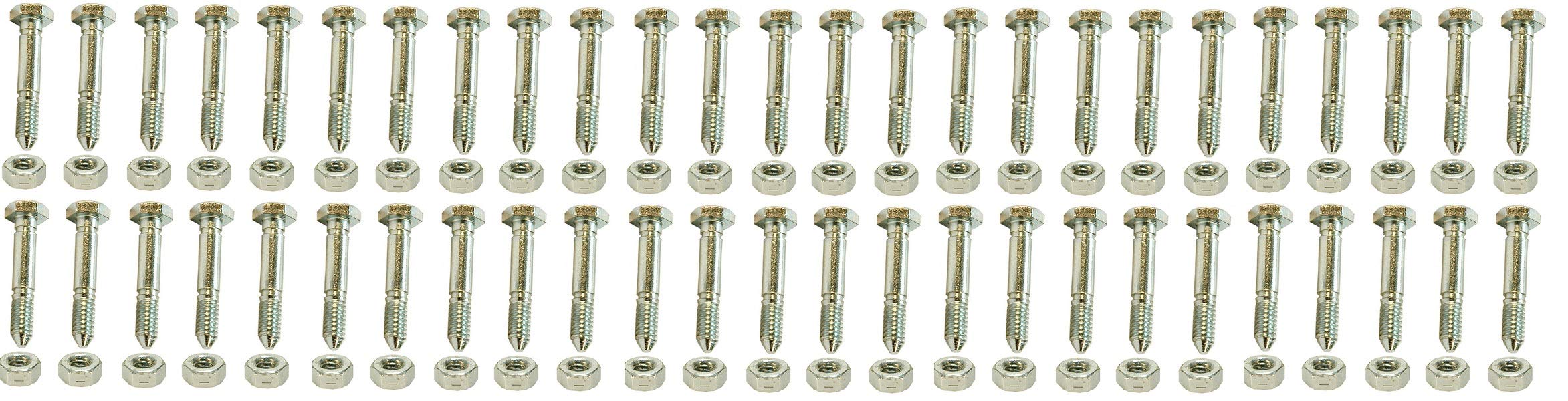 LAWN & GARDEN AMC 50 Shear Pins with Lock Nuts Compatible with Ariens 532005 53200500 05907100 51001600, Also Compatible with John Deere AM123342 1