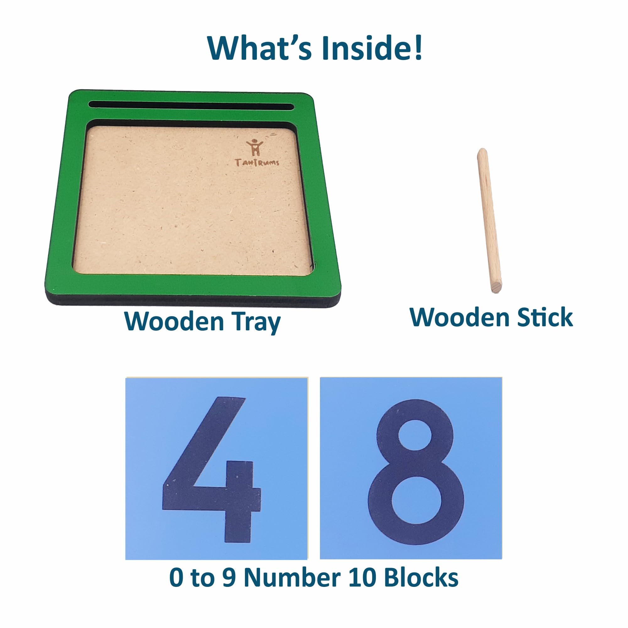 Tantrums Coloured Sand Paper Number with Tray | Learning Fun Education Puzzle Learning Aid for Kids 6
