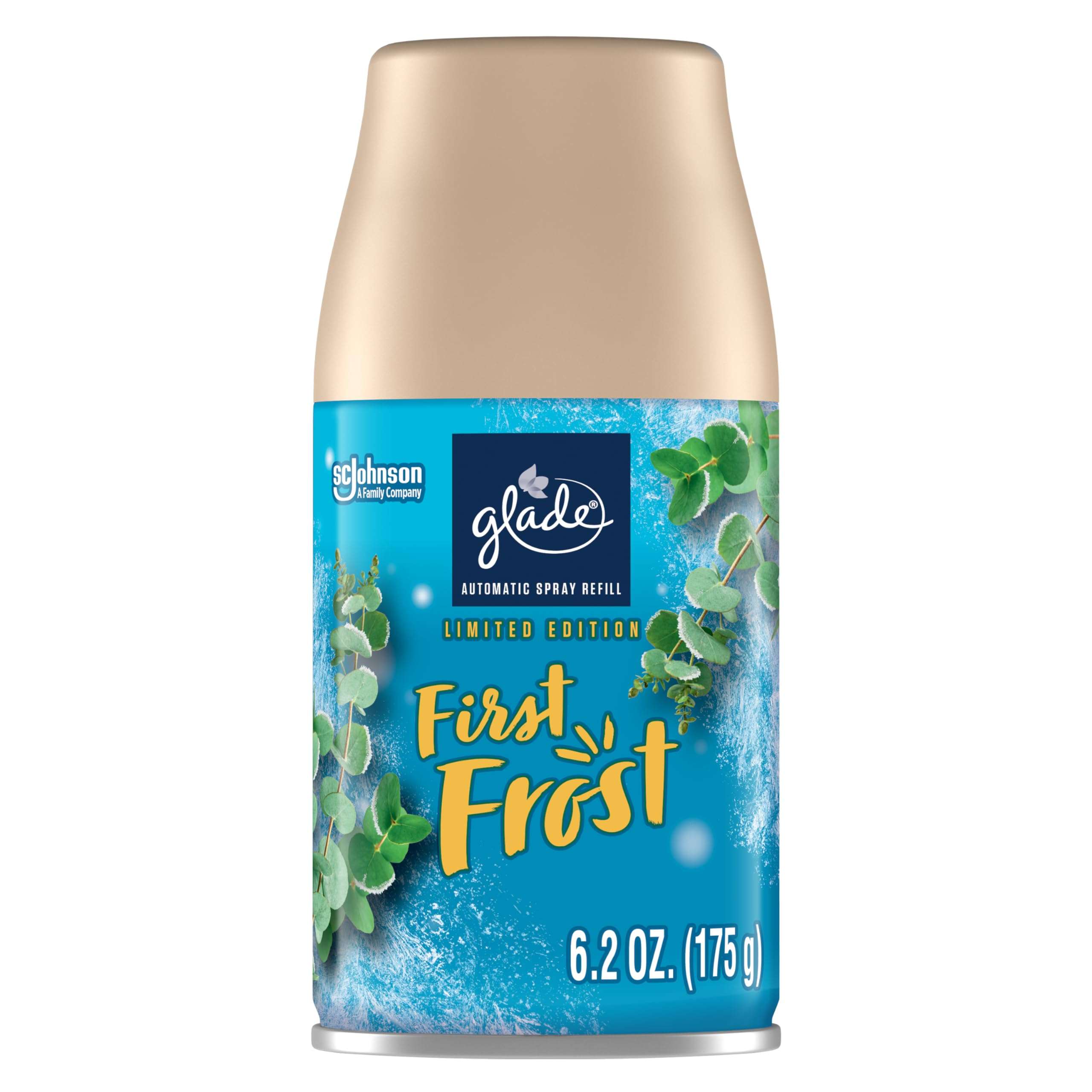 Glade Automatic Spray Refill, Air Freshener for Home and Bathroom, First Frost, Limited Edition Scent, 6.2 Oz 1