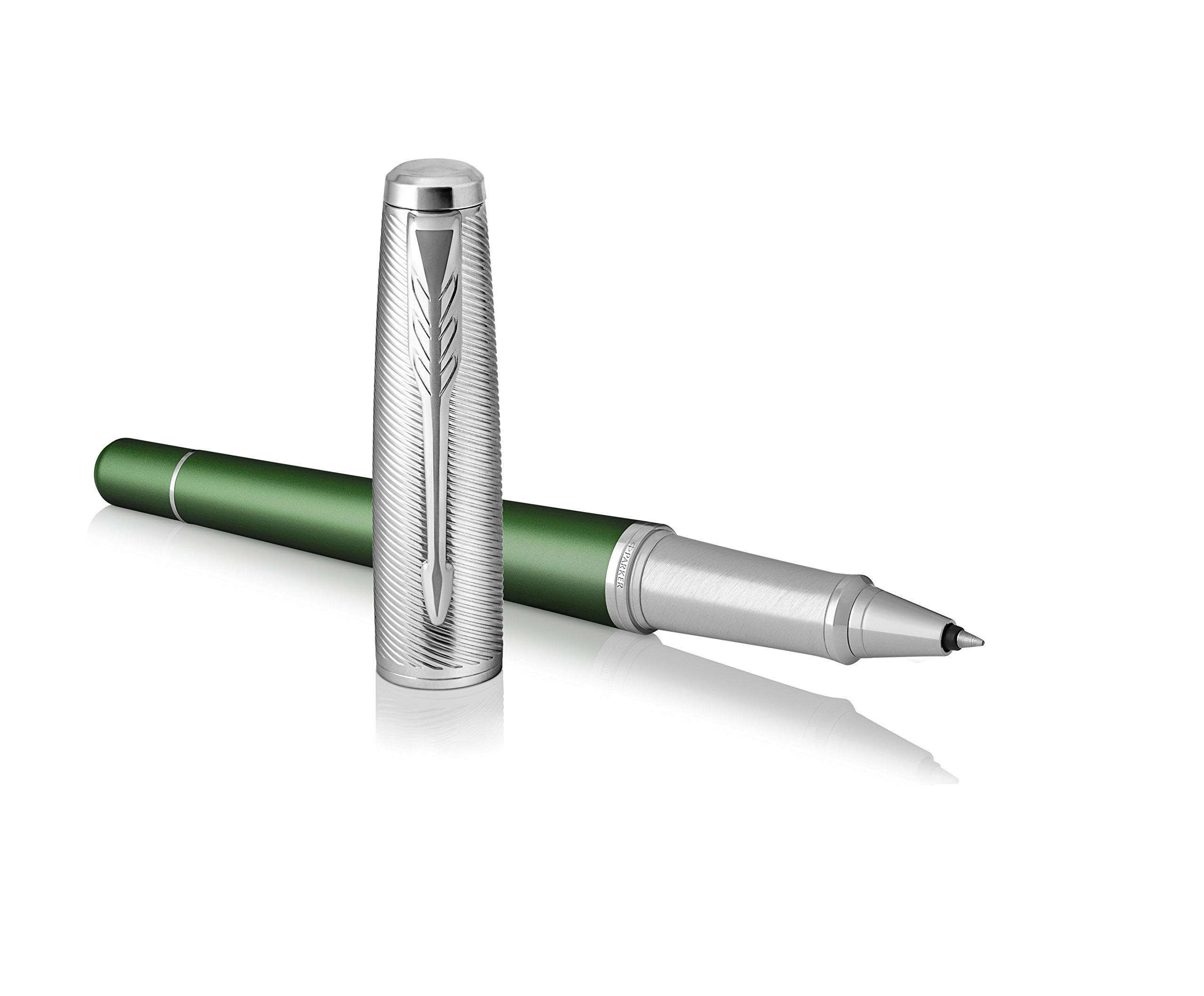 Parker Urban Rollerball Pen, Premium Green with Fine Point Black Ink Refill (1931618) 4