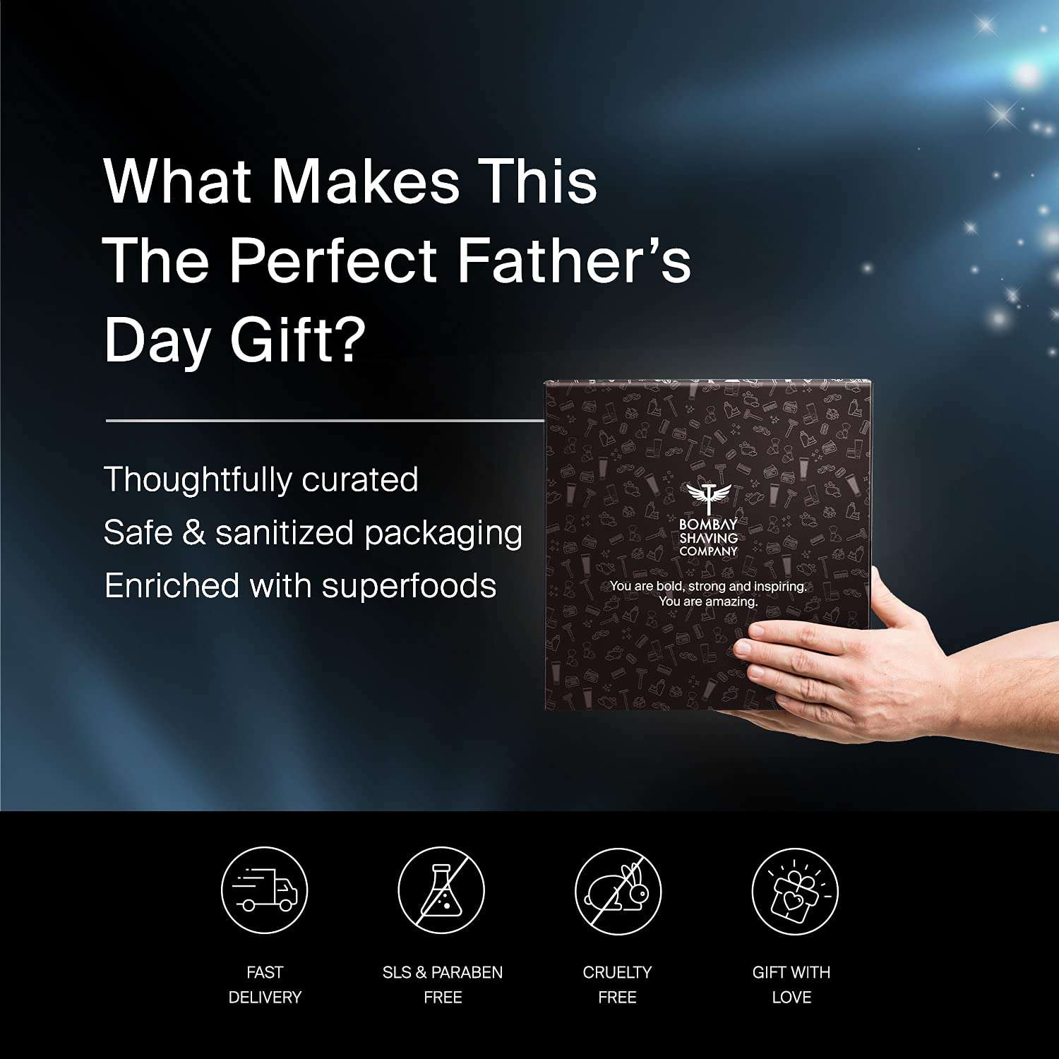 Bombay Shaving Company Father's Day Gift Kit | Veleno Perfume (30ml), Face and Body Wash (200 ml), Hair Wax (100gm) | Father's Day Gifts 5