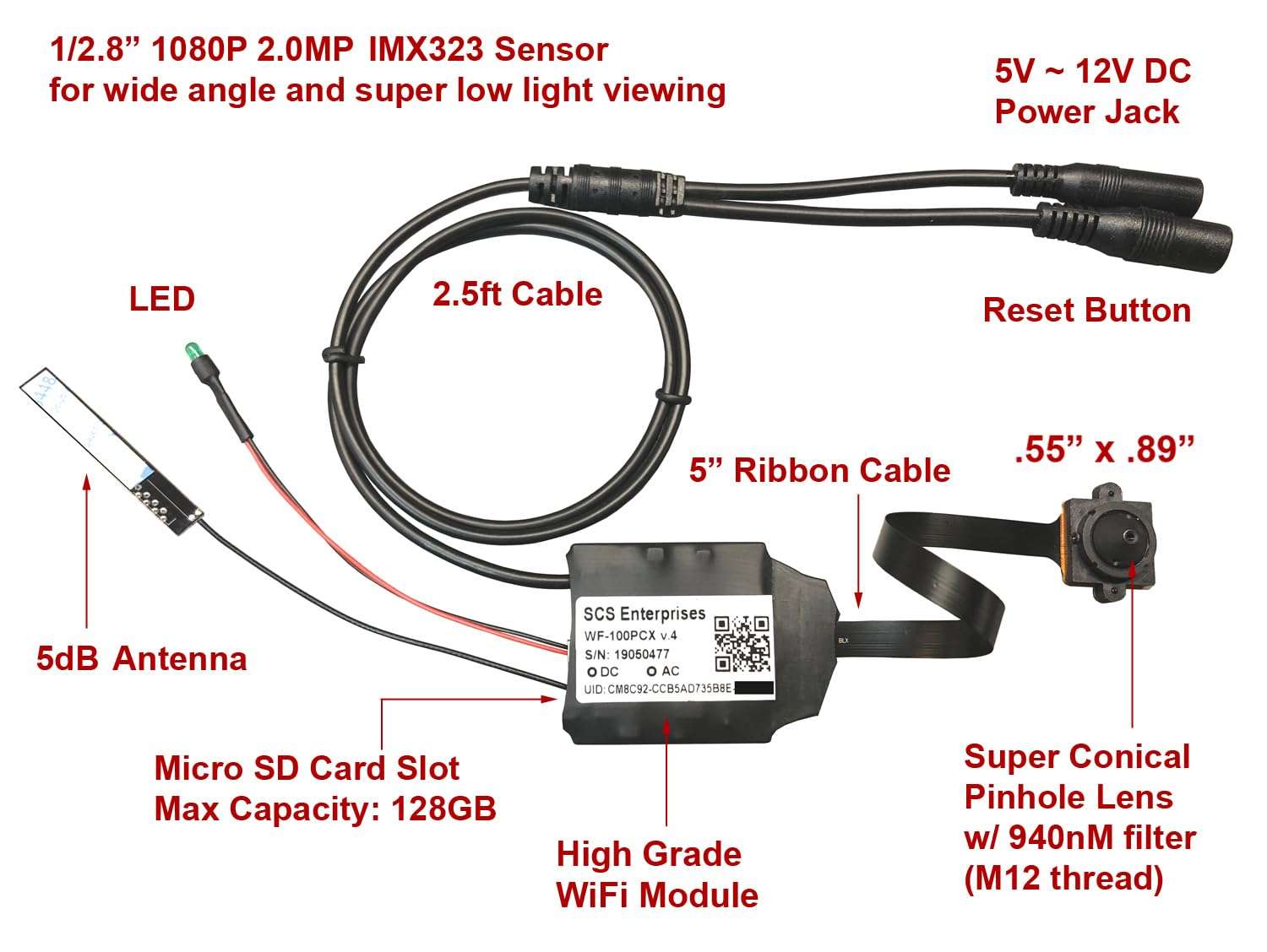 WF-100PCX: DIY WiFi Camera Module 3