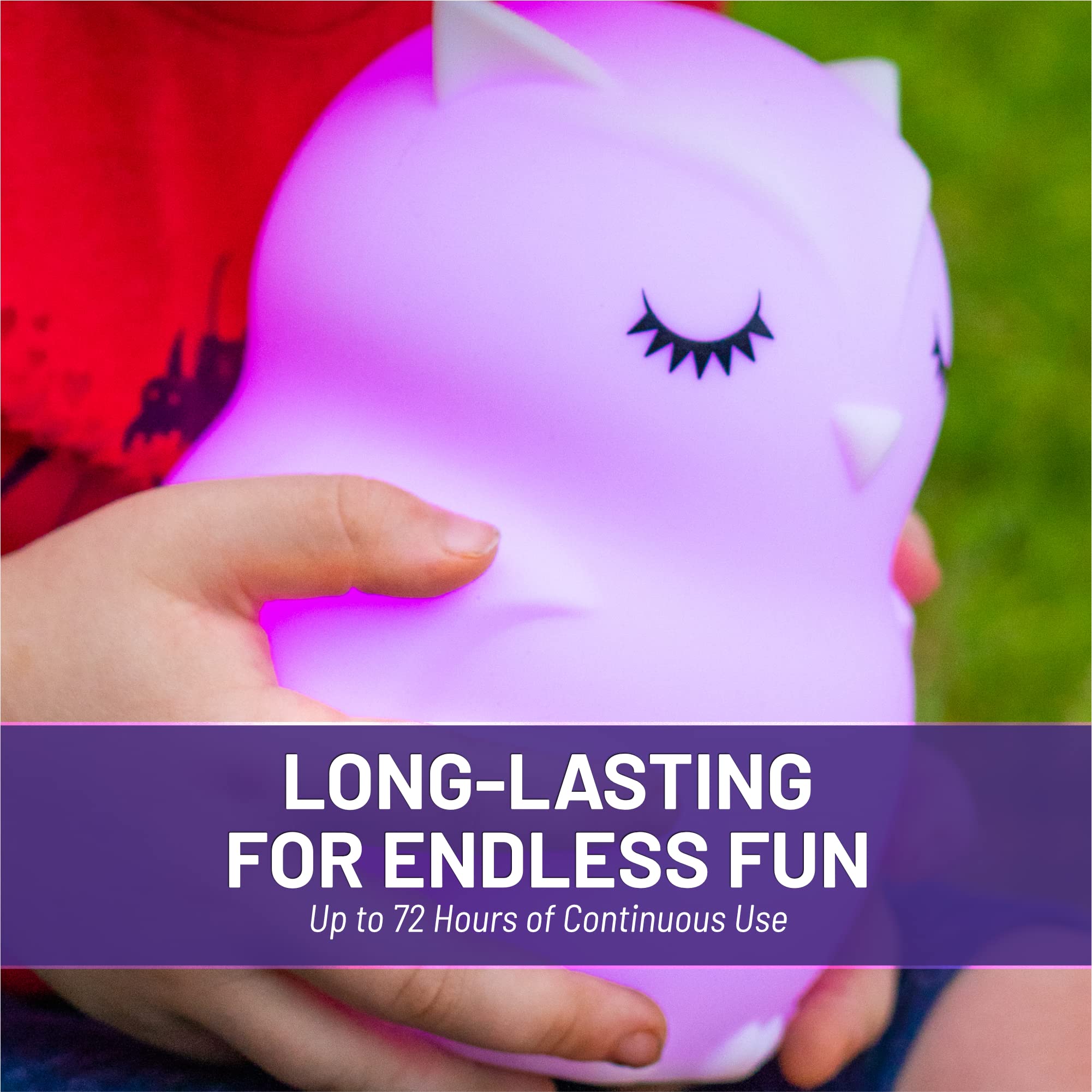 LED Nursery Night Lights for Kids: Ueasy Cute Animal Silicone Baby Night Light with Touch Sensor - Portable and Rechargeable Infant or Toddler Cool Color Changing Bright Nightlight Lamp 6