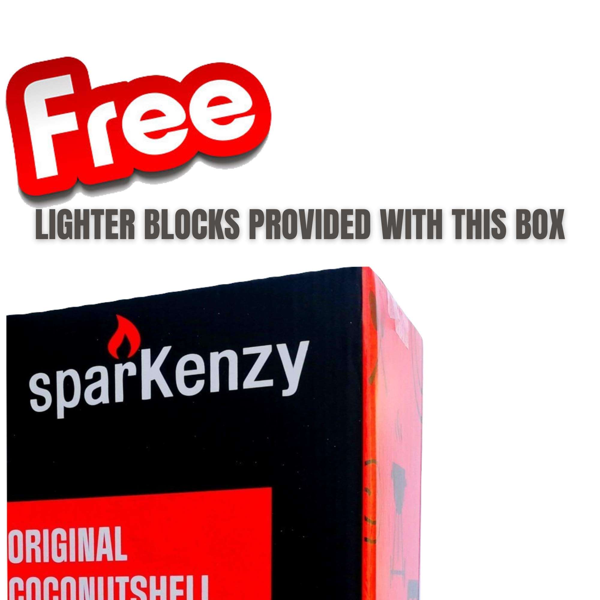 Sparkenzy Premium Barbeque Charcoal briquettes -Low Odor and Long Burning Hour. (6kg) 5