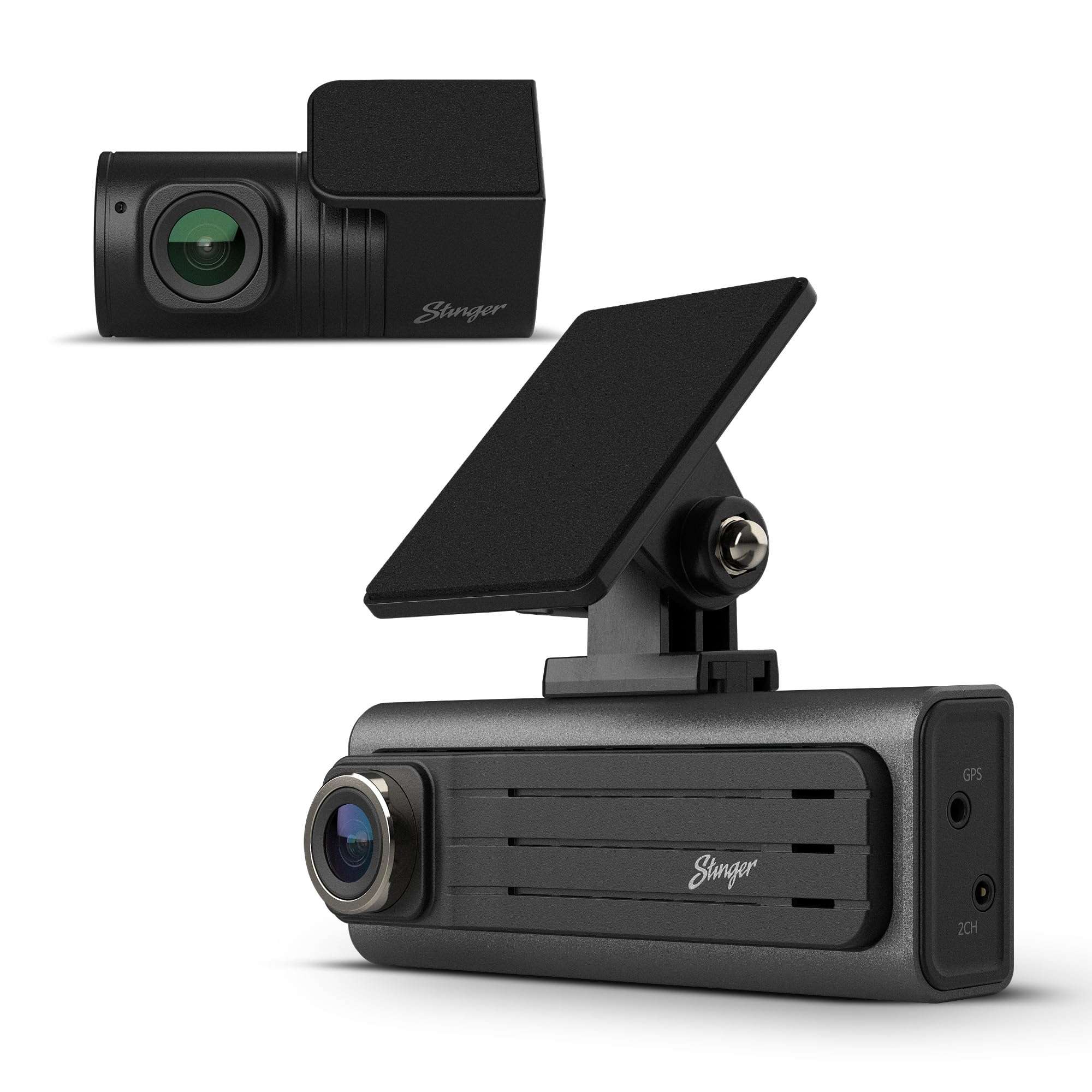 Stinger OPSIS Universal Full HD (1080p) Front & Rear Dash Camera, ADAS, Mute Notifications, Smart App, 32gb MicroSD Included 1