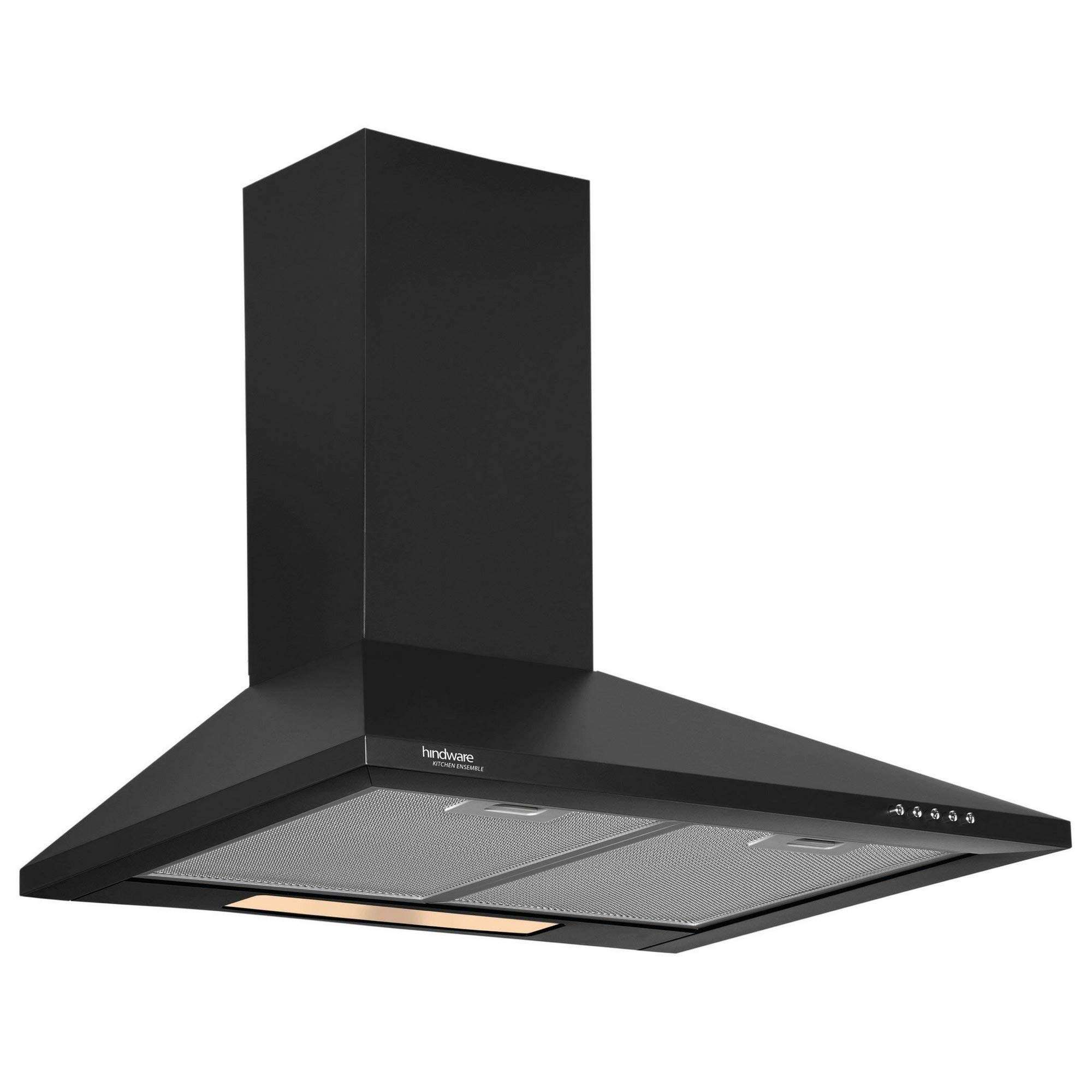 Hindware 60cm 700 m3/hr Chimney (Clarissa Black 60, 2 Cassette Filters, Black) 5