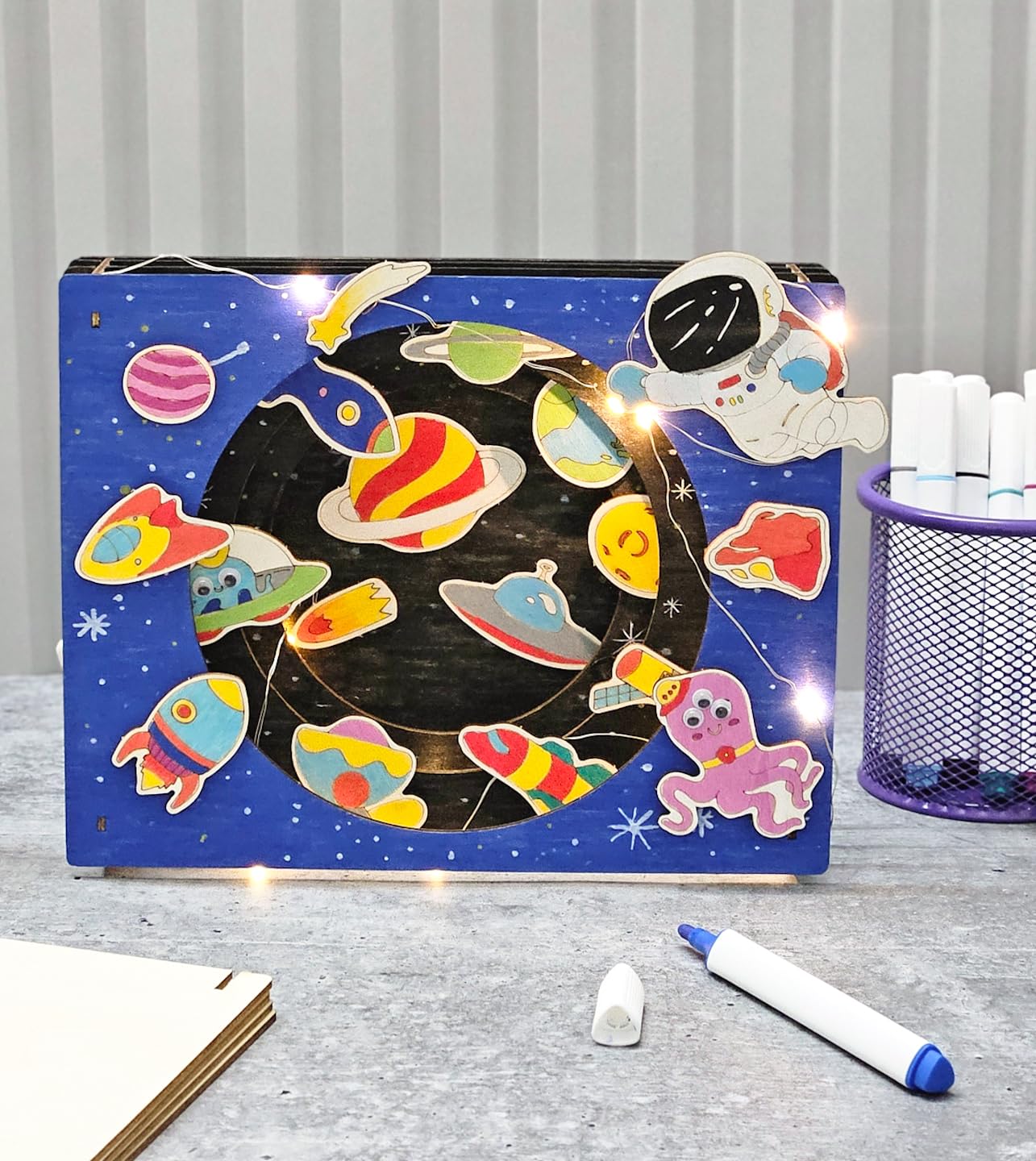Yellow Bee Cosmic Explorers DIY 3D Light Box Kit 1