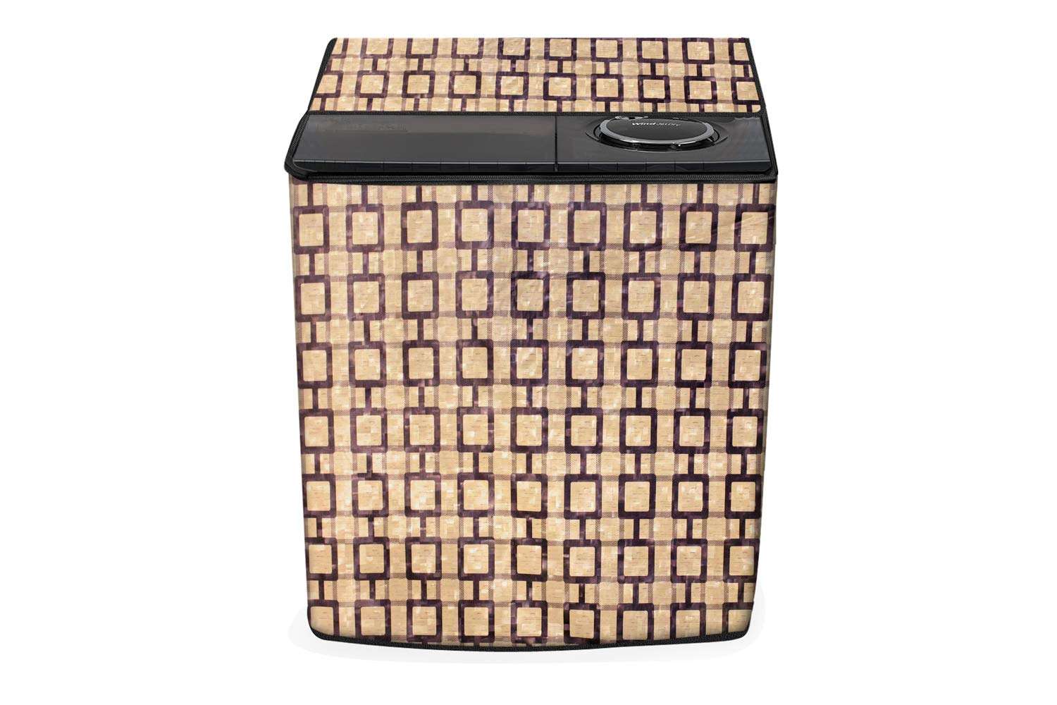 Stylista Washing Machine Cover Compatible for Whirlpool 10.5 kg semi Automatic ACE 10.5 XL Printed 1