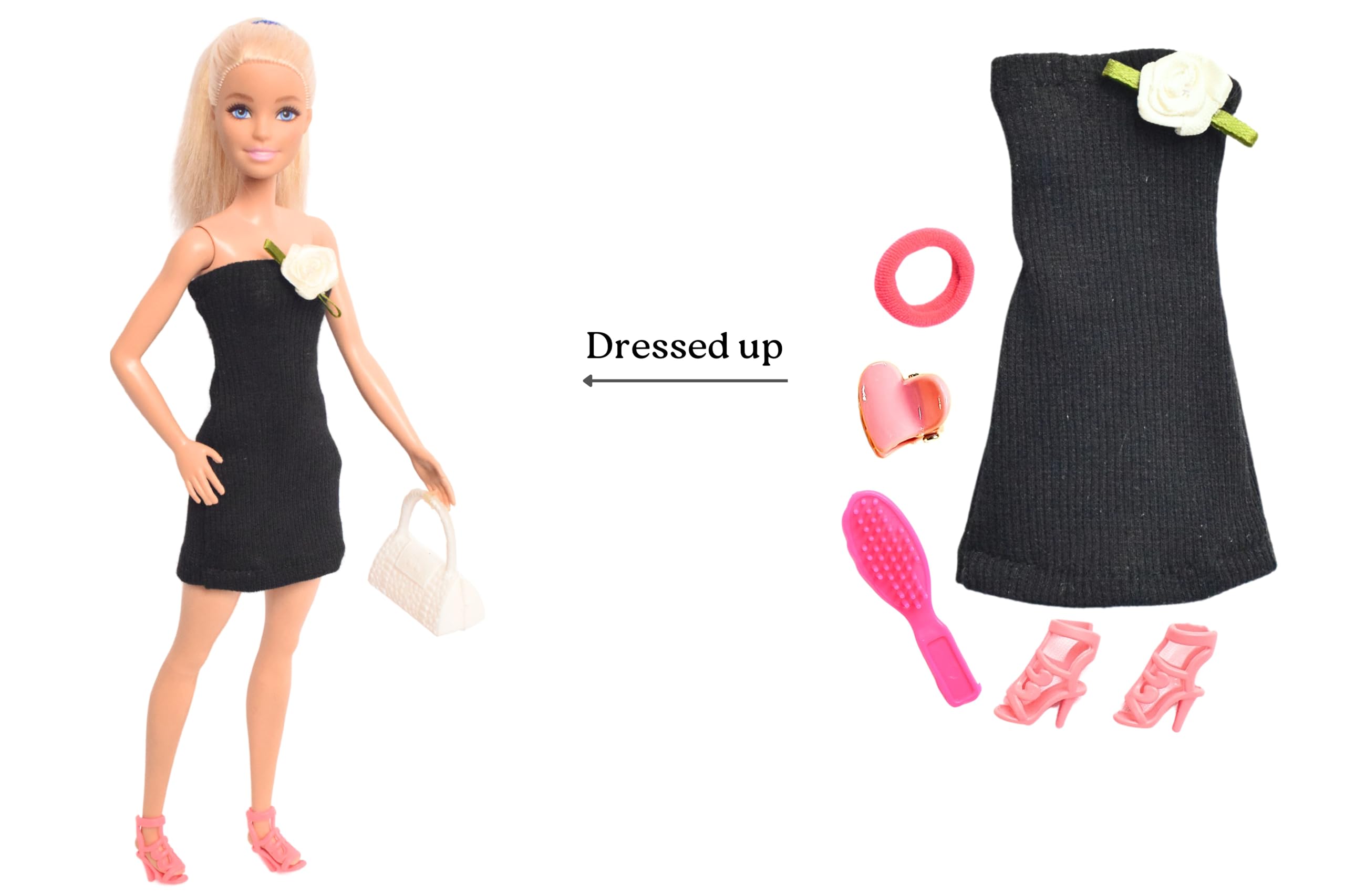 El Figo Doll Dresses and Accessories Set / 3 Pc Doll Outfits with Accessories (Tailored Dress for 28 c.m - 31 c.m Tall Doll) 5