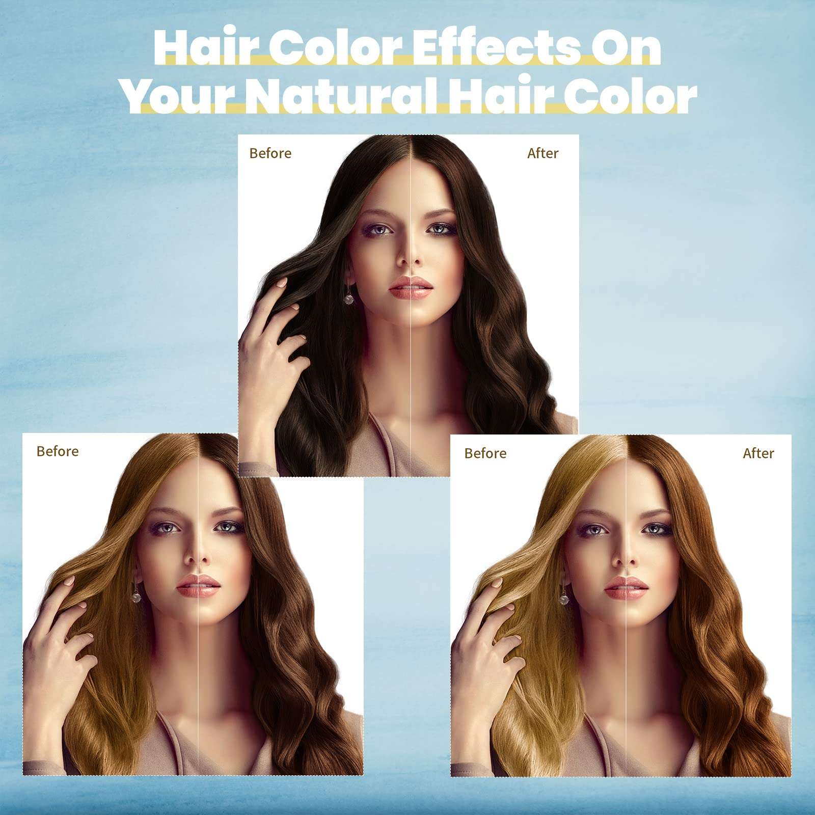 KAISASA Dark Brown Hair Dye Shampoo and Hair Restorative Mask Treatment Bundle Set 6