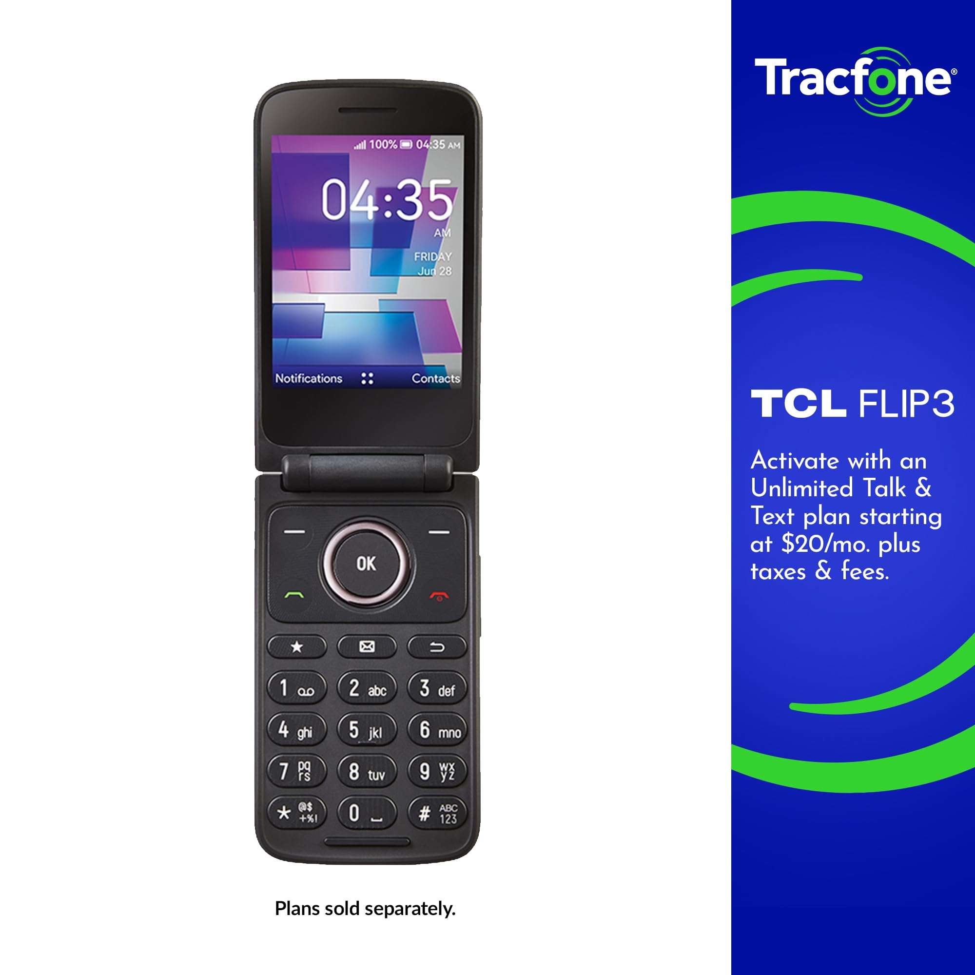 Tracfone, TCL FLIP 3, 16GB, Prepaid Smartphone, Stone Gray, 5MP Video Capable Camera, Locked 2
