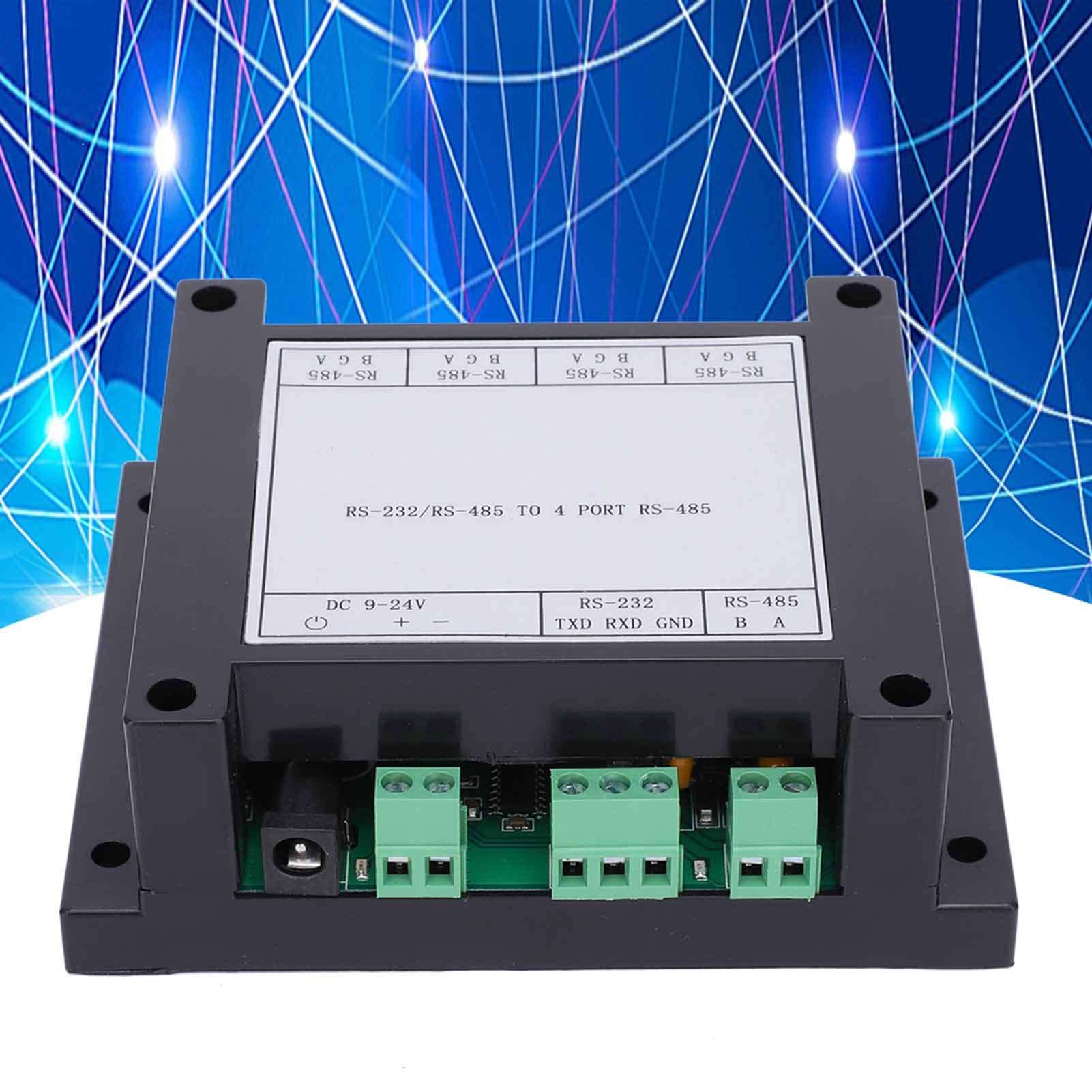 RS485 Hub RS232 Repeater,Repeater Industrial Grade Photoelectric Isolation 4 Channel RS485 Hub Sharer Splitter 3
