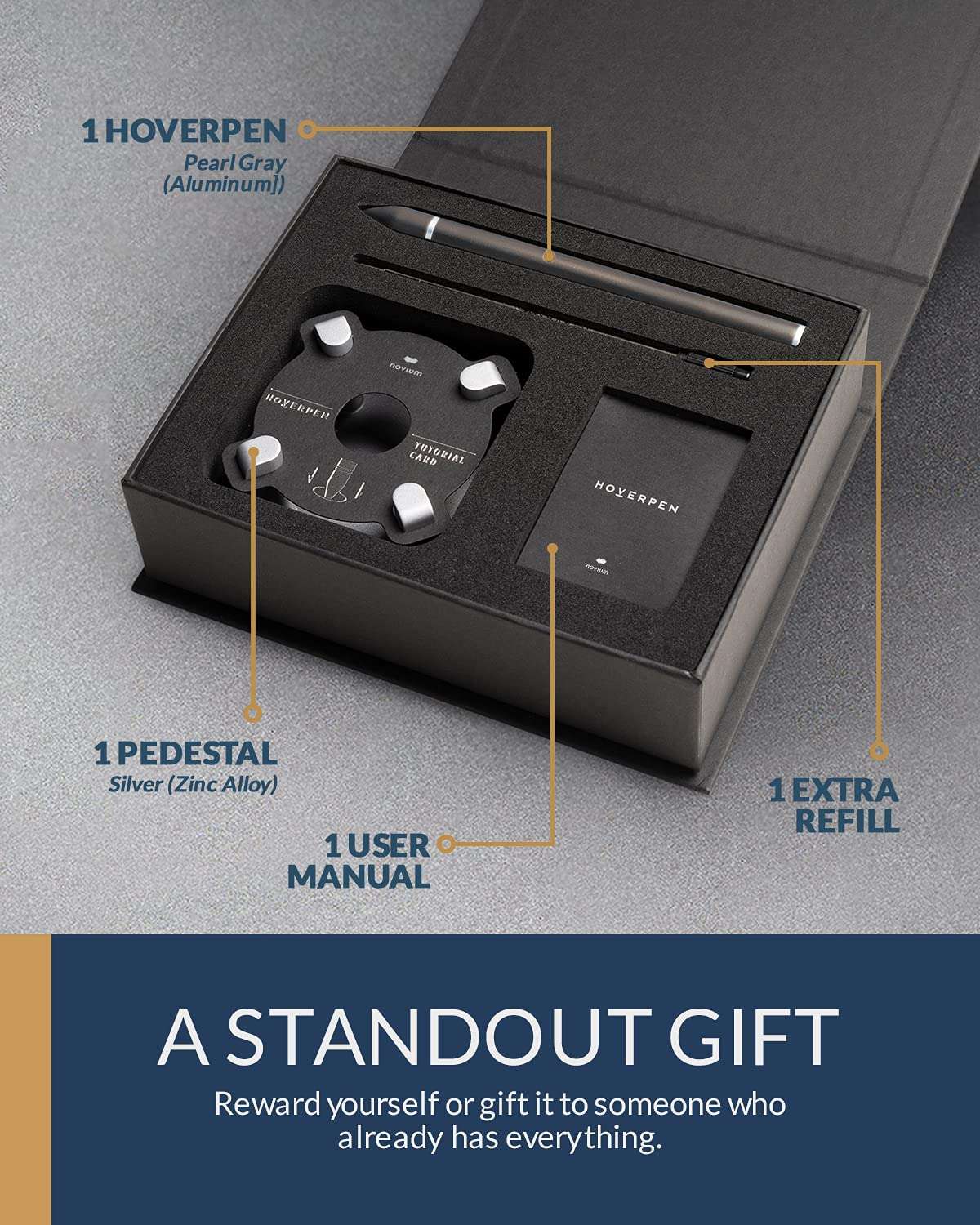 novium Hoverpen Aluminum Parent (Dark Gray) 6