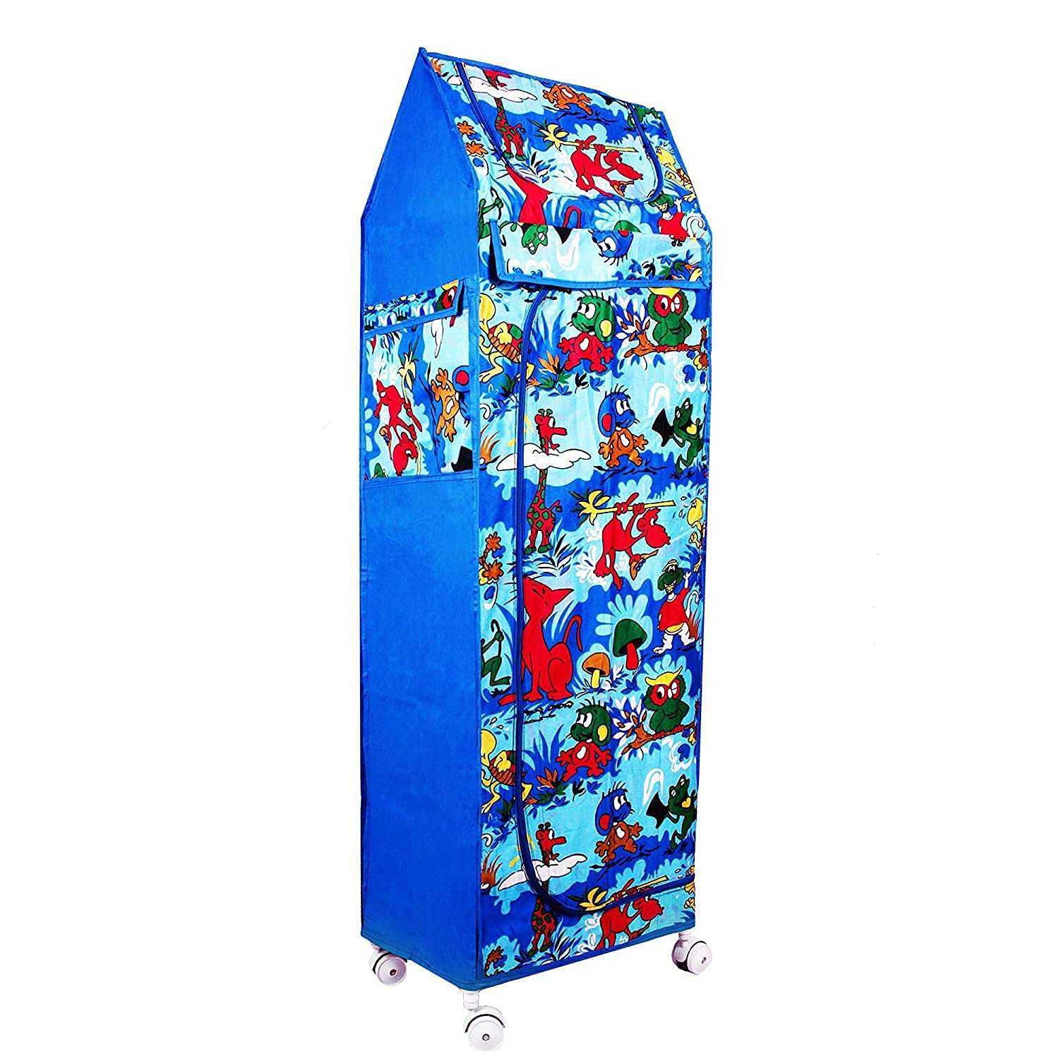 Baby Foldable Wardrobe, Multipurpose Printed Plastic Foldable Toy Wardrobe Storage Baby Almirah for Kids (4 Layer) 5