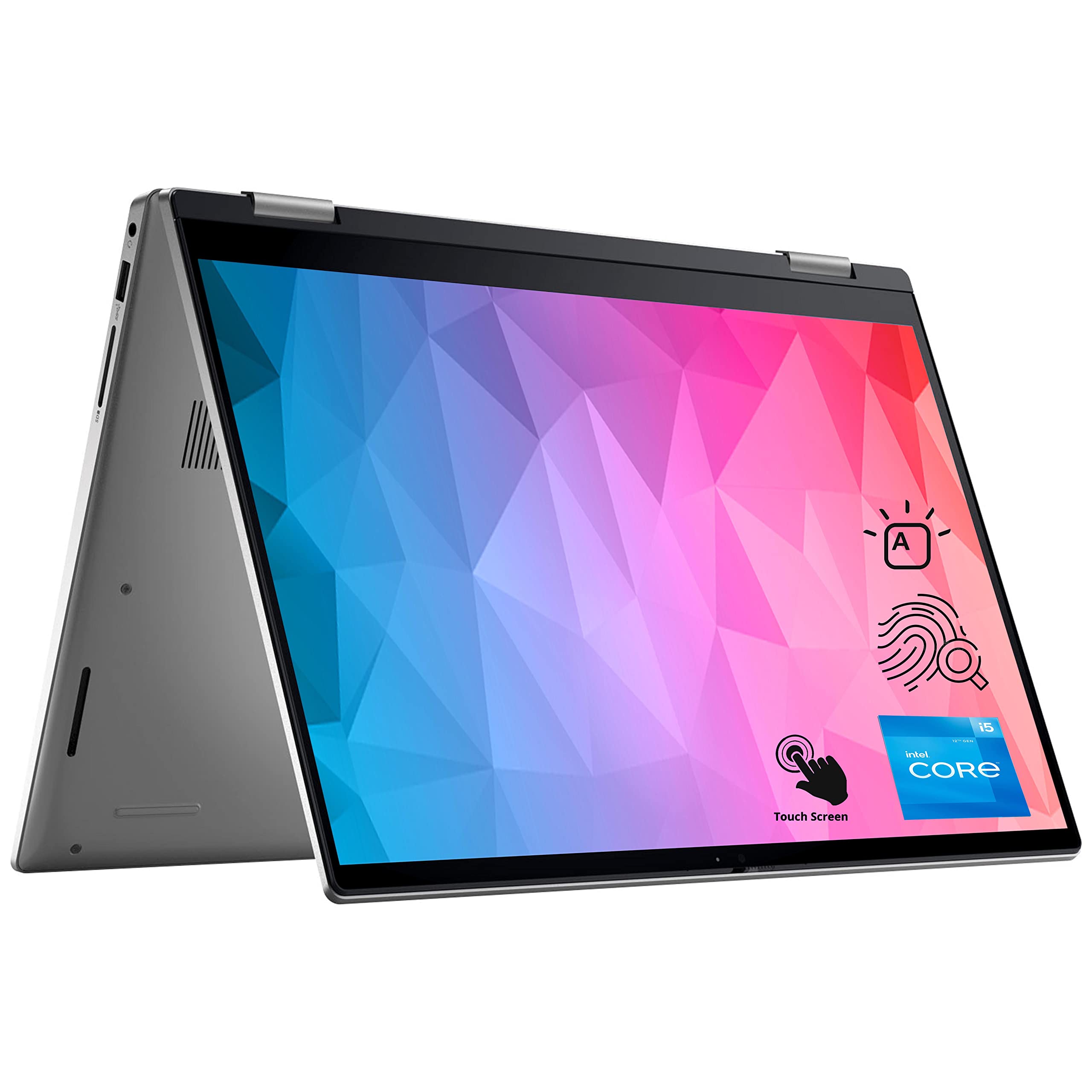 DELL Inspiron 7420 2-in-1 Laptop, 14" FHD+ Touch Display, 12th Gen Intel Core i5-1235U, 12GB DDR4 RAM, 512GB PCIe SSD, FHD Webcam, HDMI, Backlit KB, FP Reader, Wi-Fi 6, Windows 11 Home, Silver 1