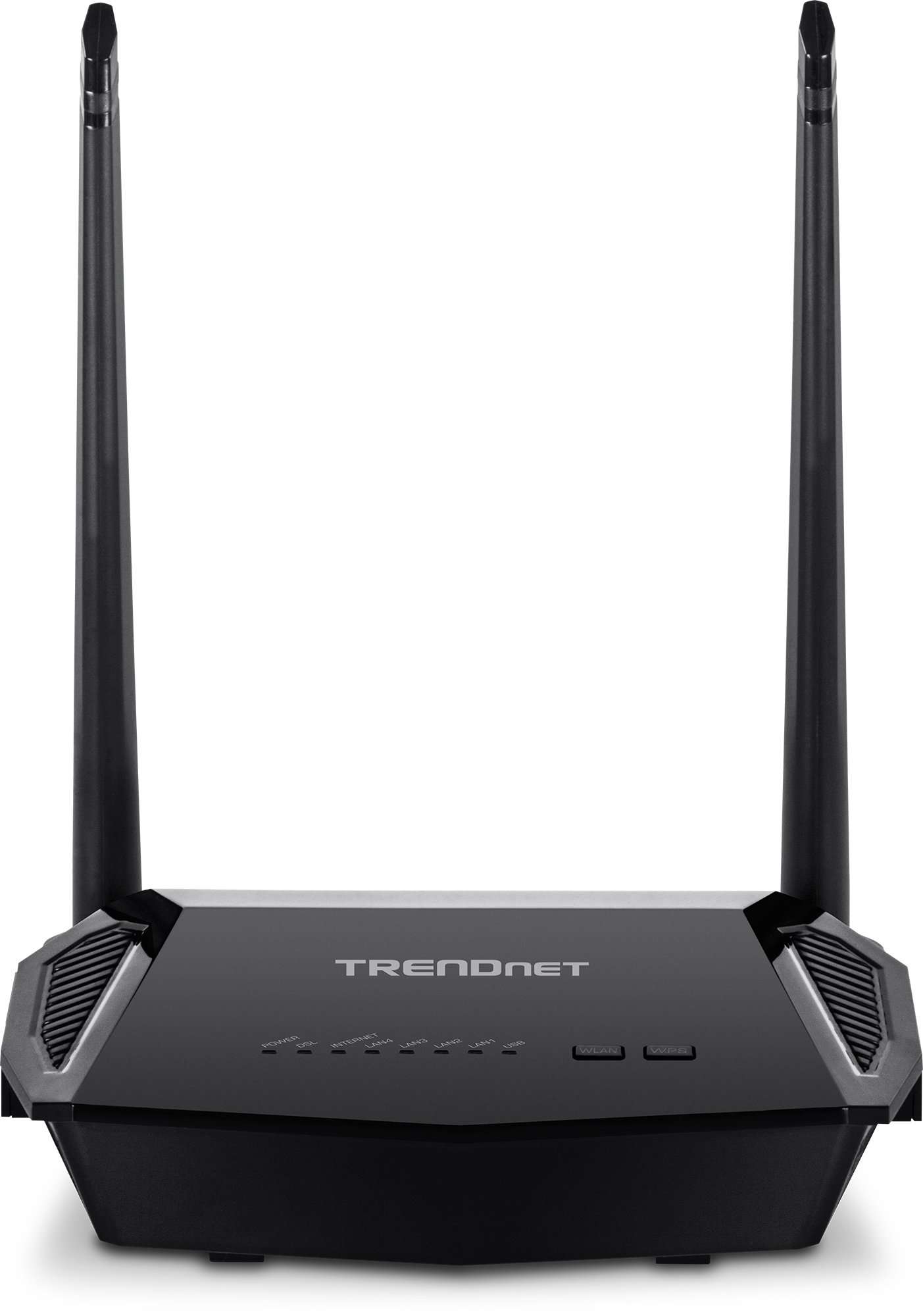 TRENDnet N300 Wireless Ads 2+ Modem Router, 4 X 10/100 Mbps LAN Ports, 1 X RJ-11 Port, Pre-Encrypted, TEW-723BRM, Black 2