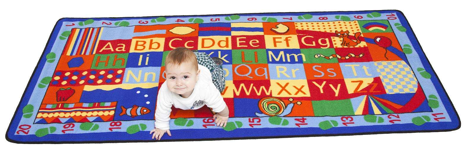 Learning Carpets Alpha Walkabout Play Carpet, 79" x 36" Kids/Baby/Toddler Rugs for Preschool/Daycare, Playroom Décor, Indoor/Outdoor Play Equipment 3