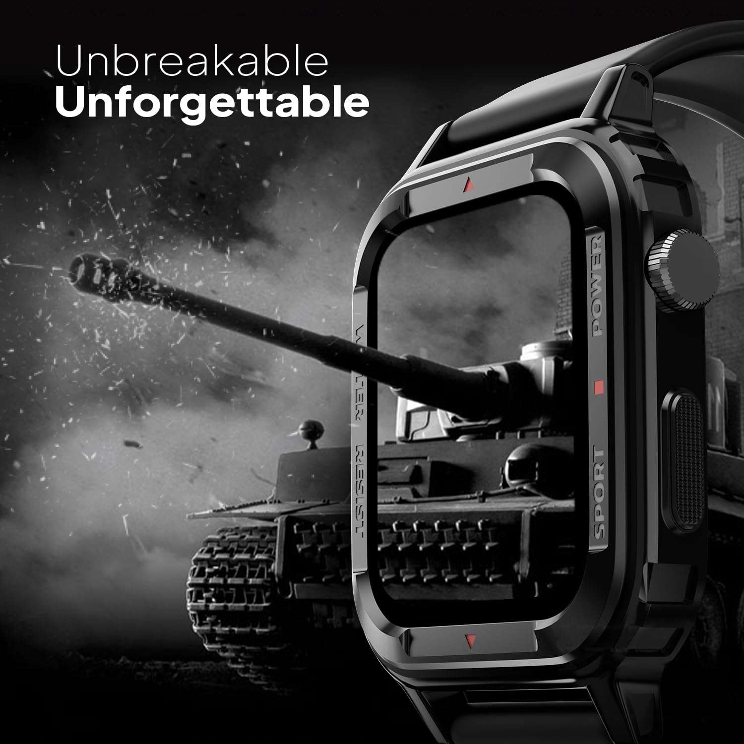 Fire-Boltt Tank 1.85" Outdoor Rugged Bluetooth Calling Smart Watch, 123 Sports Mode, 8 UI Interactions, Built in Speaker & Mic, 7 Days Battery (Camo Green) 5