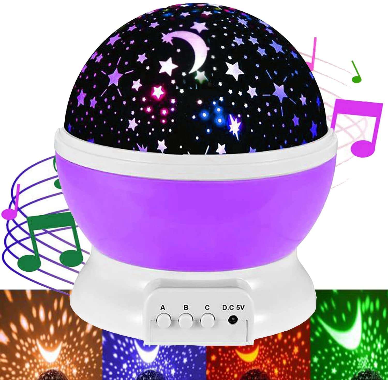 Abhsant Star Projector Night Lights for Kids,Stars Rotating 8 Color for Bedroom 3 4 5 6-12 Year Old Girl Birthday Christmas Xmas Gifts Toys for 3-6 7 8 9 10 Year Old Girls Boys Kid Child Babies 6