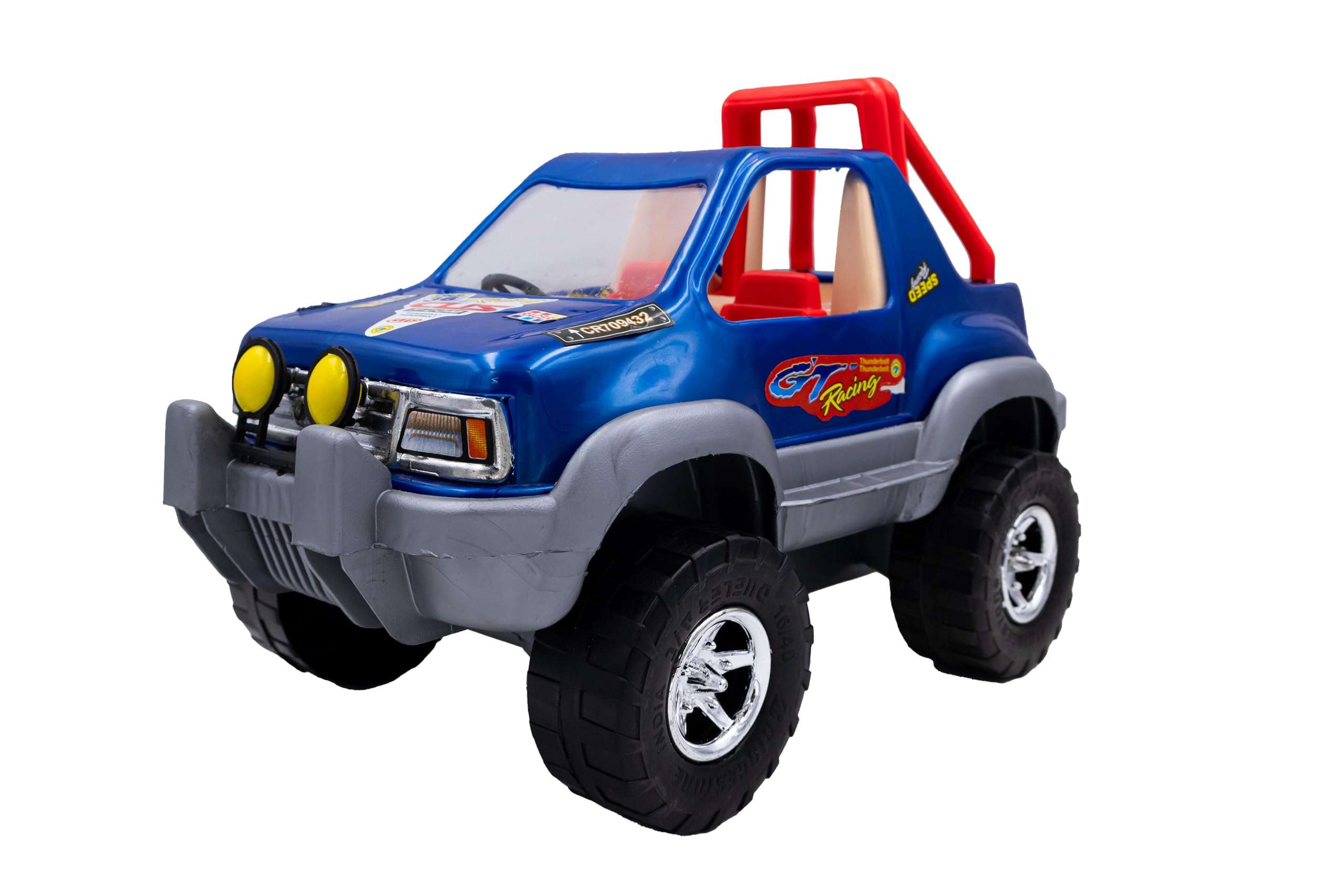 Toybharat Multicolour Free Wheel Indian Army Jeep | Jeep with Oversized Wheels with Army Tread | Toddler, Little Kid 1