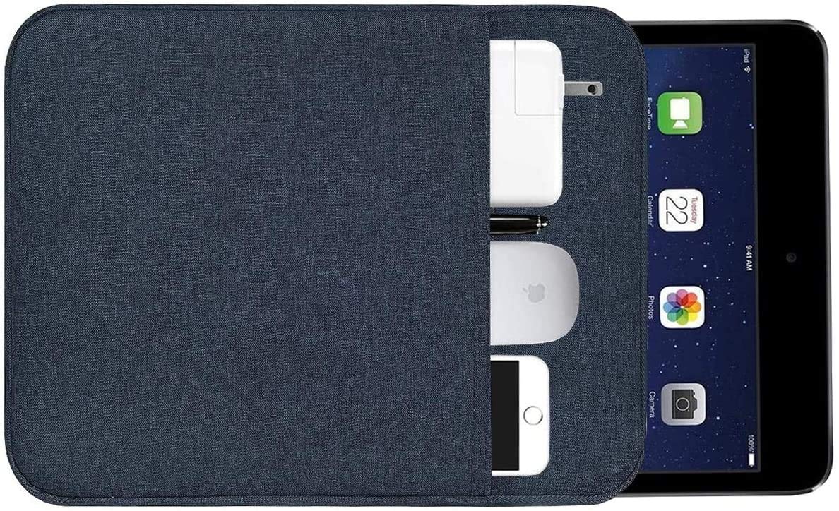 OJOS Tablet Sleeve Case Compatible New iPad 10.2-inch | 11 Inch New iPad Pro 2020 | iPad Pro 10.5 Inch | 9.7 Inch New iPad | iPad Air 3 2 | Samsung Galaxy Tab A 10.1" Sleeve Bag (Navy Blue) 1