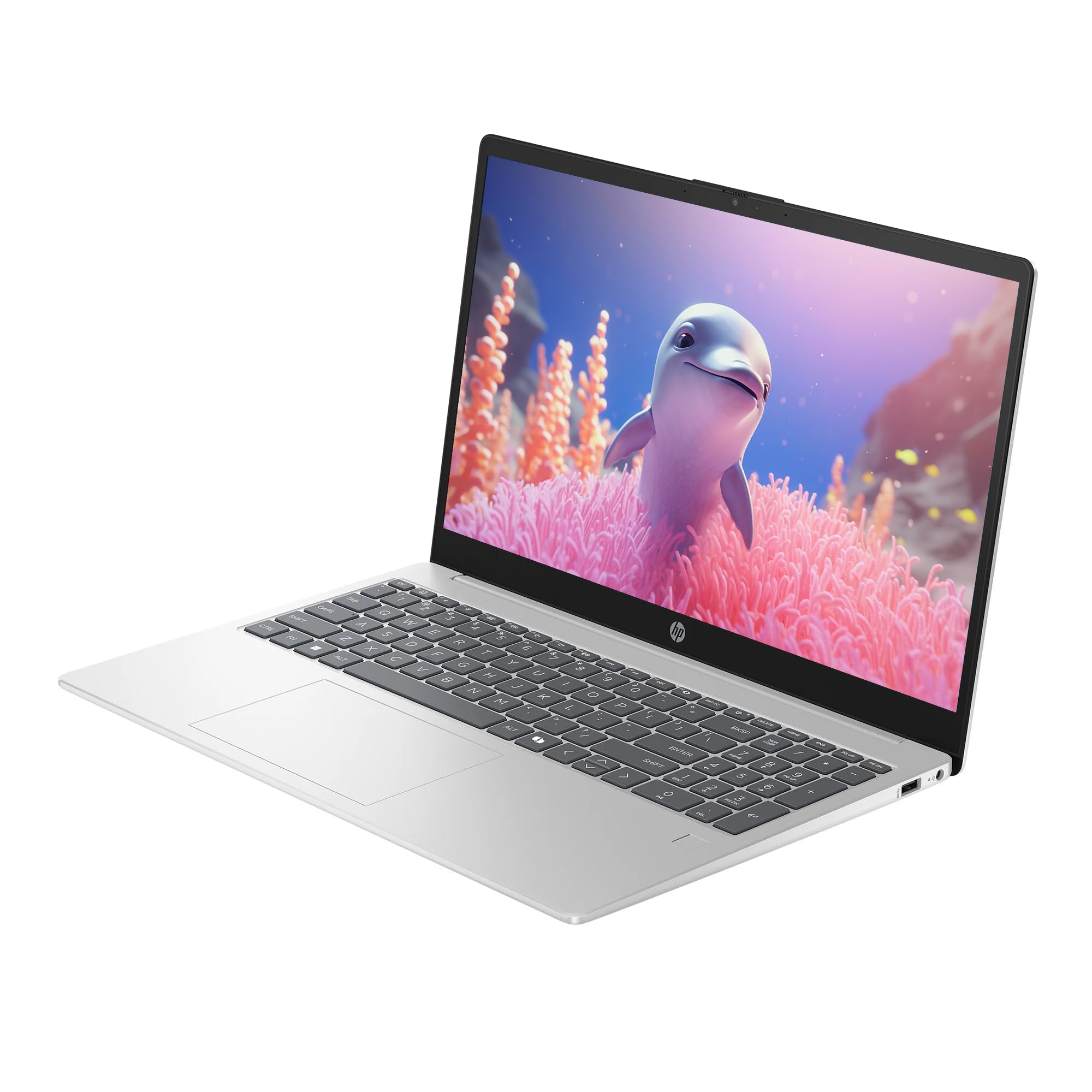 HP 15.6" Business Laptop Computer, Intel 10-core i5-1334U Processor, Windows 11 Laptop 16GB RAM 256GB SSD, Fingerprint Reader, Backlit Keyboard, NLY Earphones, Natural Silver 4