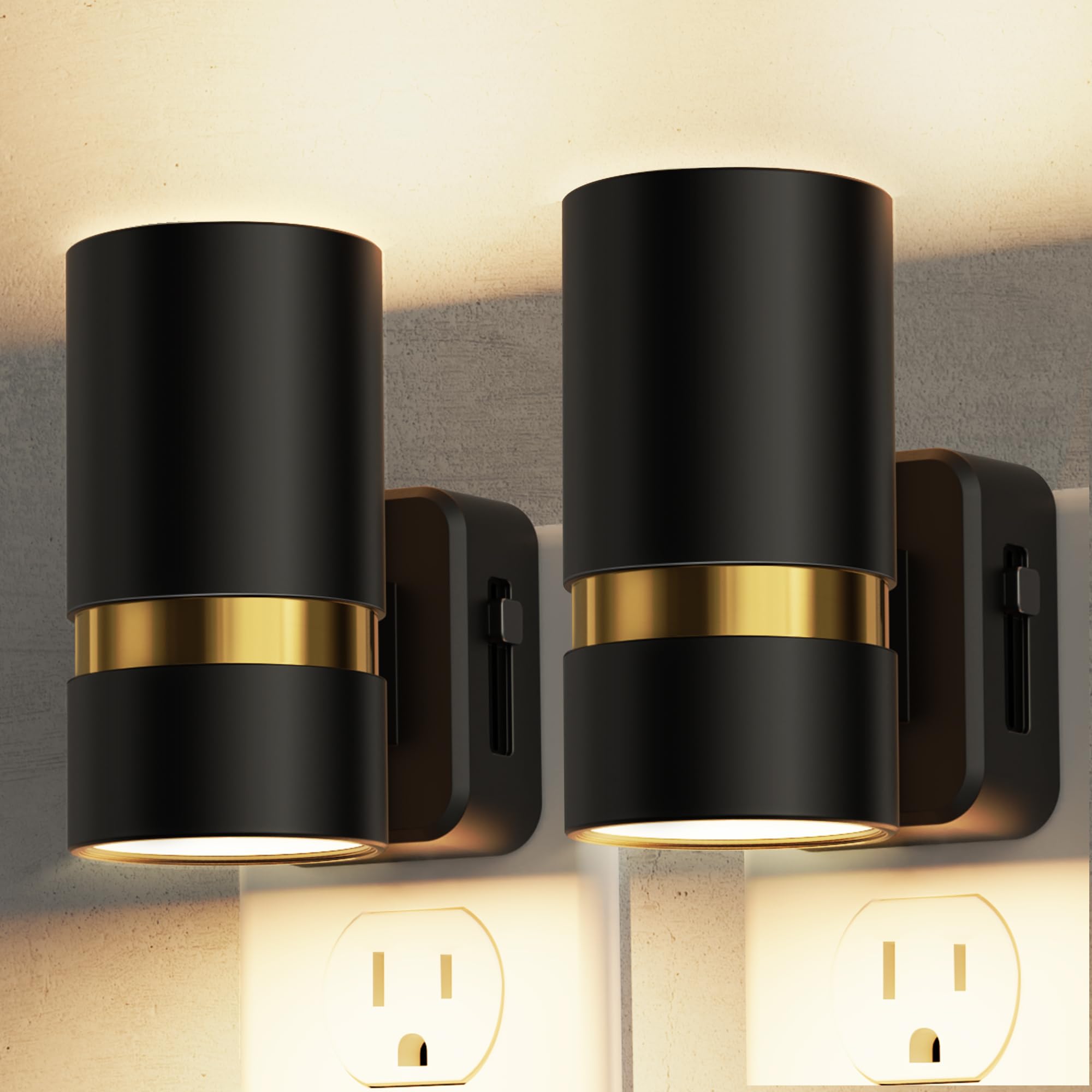 LOHAS-LED 4 Pack Dimmable Night Light, Modern Night Lights Plug into Wall with Dusk to Dawn Sensor