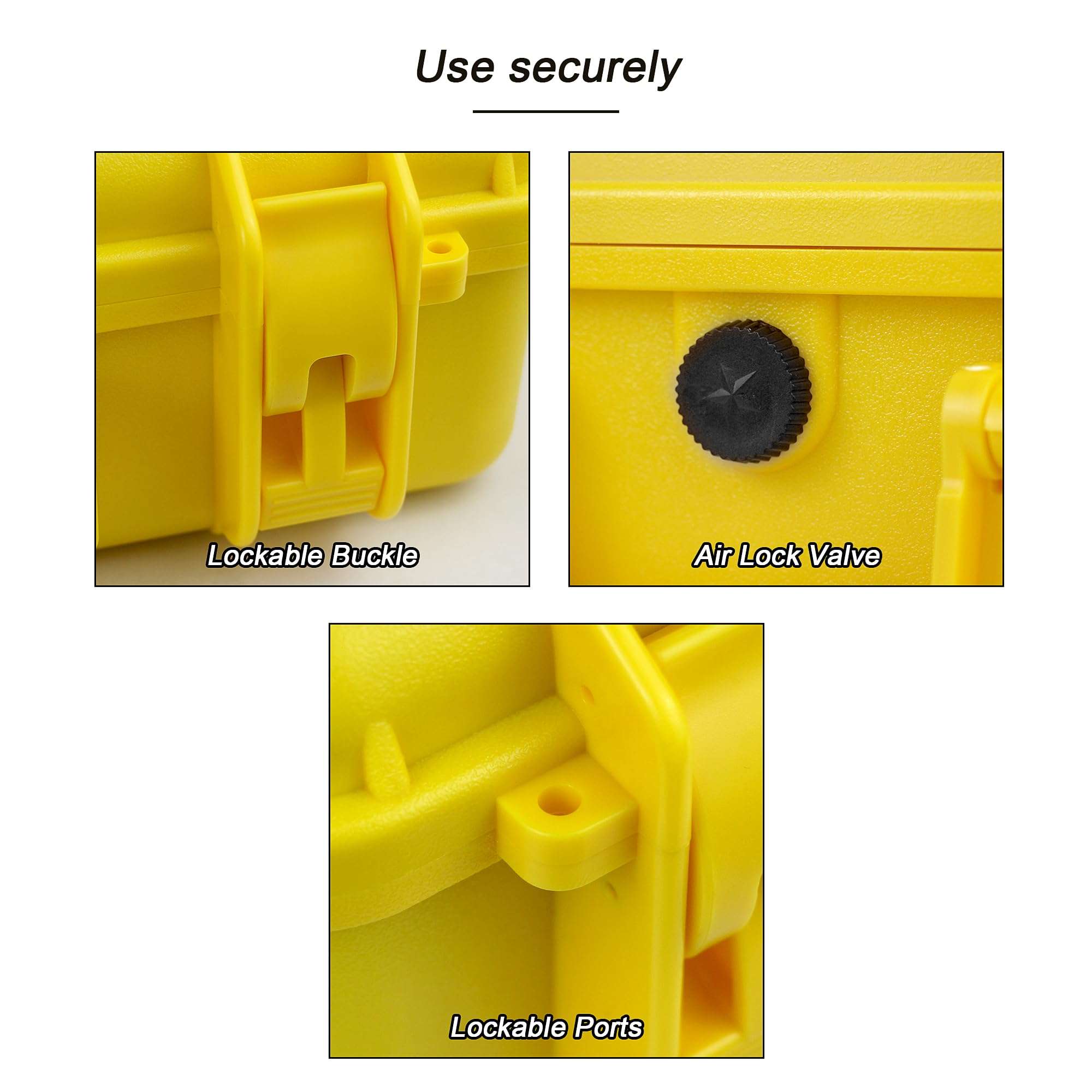 Waterproof Hard Case fits Starlink Mini Dish Kit -Precision Cut Foam for Starlink Mini, Kickstand, Pipe Adapter, Power Supply (Yellow) 5