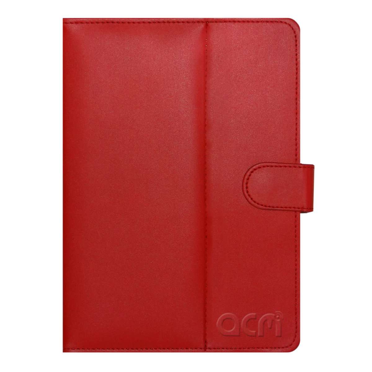 Acm Leather Flip Flap Case Compatible with Iball 3g Cuddle A4 Tablet Cover Stand Red 3
