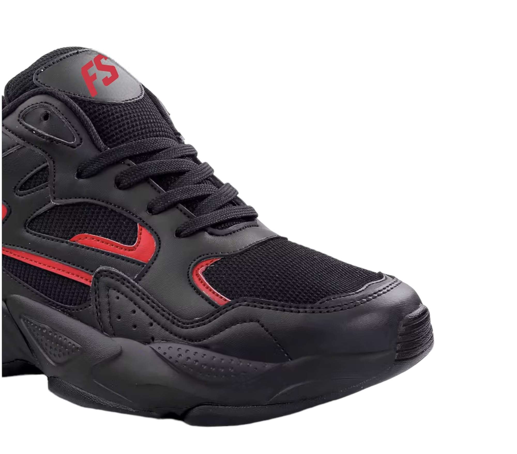 Future Step Velocity Men Fashion Sneakers/Running Shoes with Chunky Rubber Outsole for Running, Walking, Training, Gyming, Streets, Parties & Fun (6) Black 4