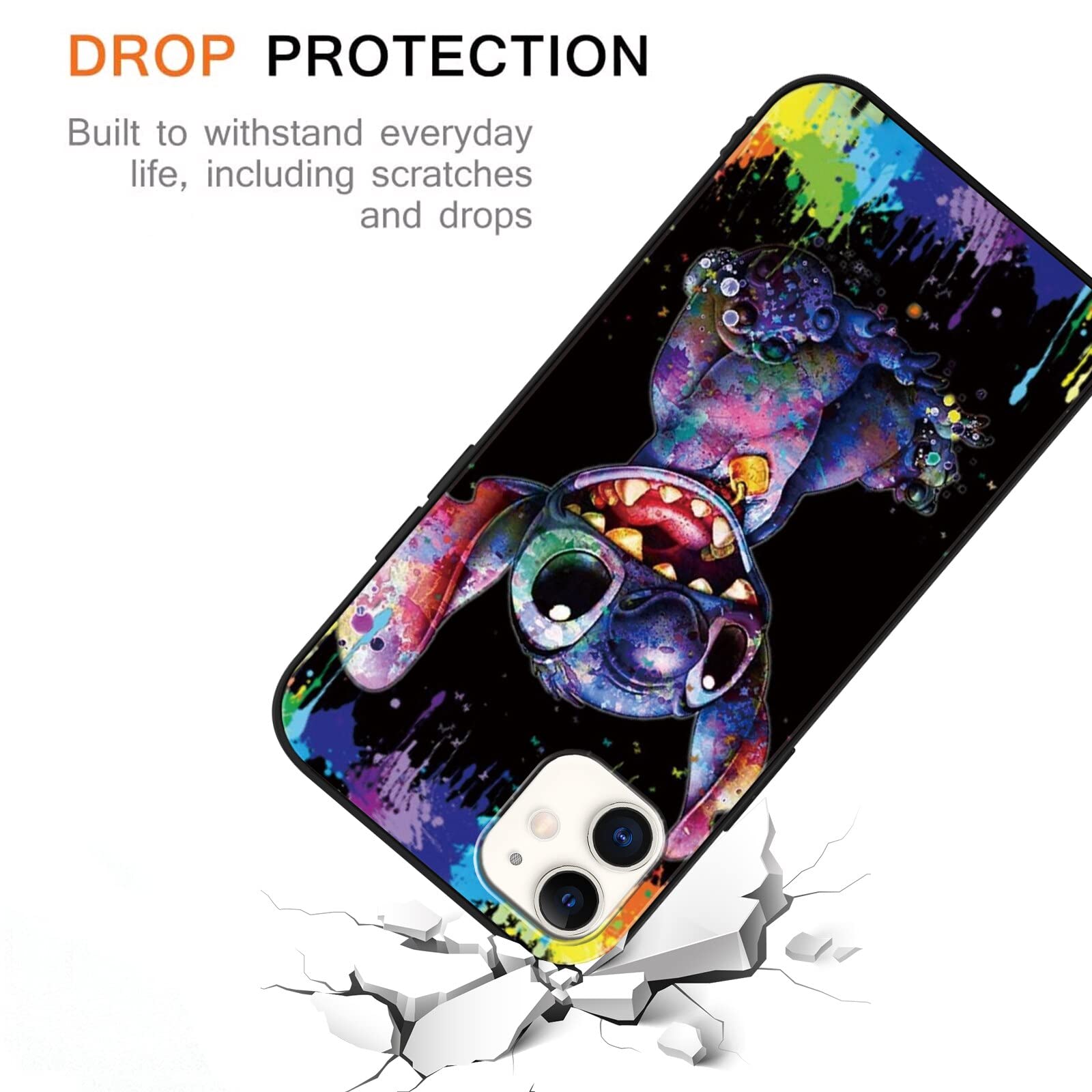 [2 Pack] Case Designed for Apple iPhone 12/iPhone 12 Pro Case, Cute Cartoon Aesthetic Print Phone Cases Girly for Girls Boys Kids Women Stylish Soft TPU Protective Cover for iPhone 12 Pro 6.1" 6