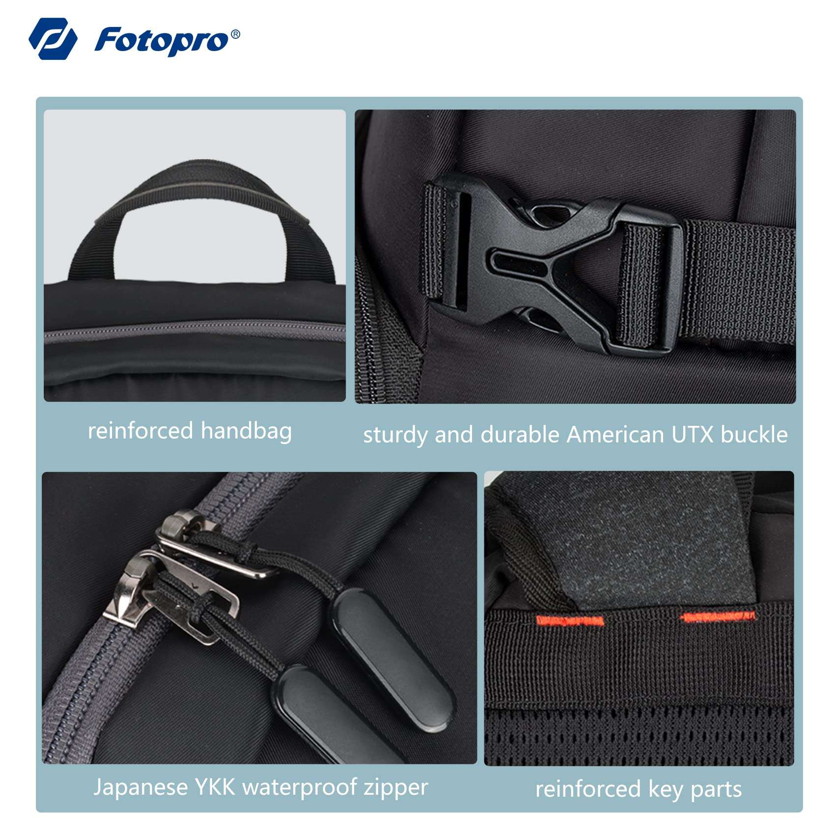 Fotopro Camera Backpack Bag for DSLR Waterproof Large Tactical Camera Backpapck Case with Ipad Compartment Compatible with Camera Drone 4