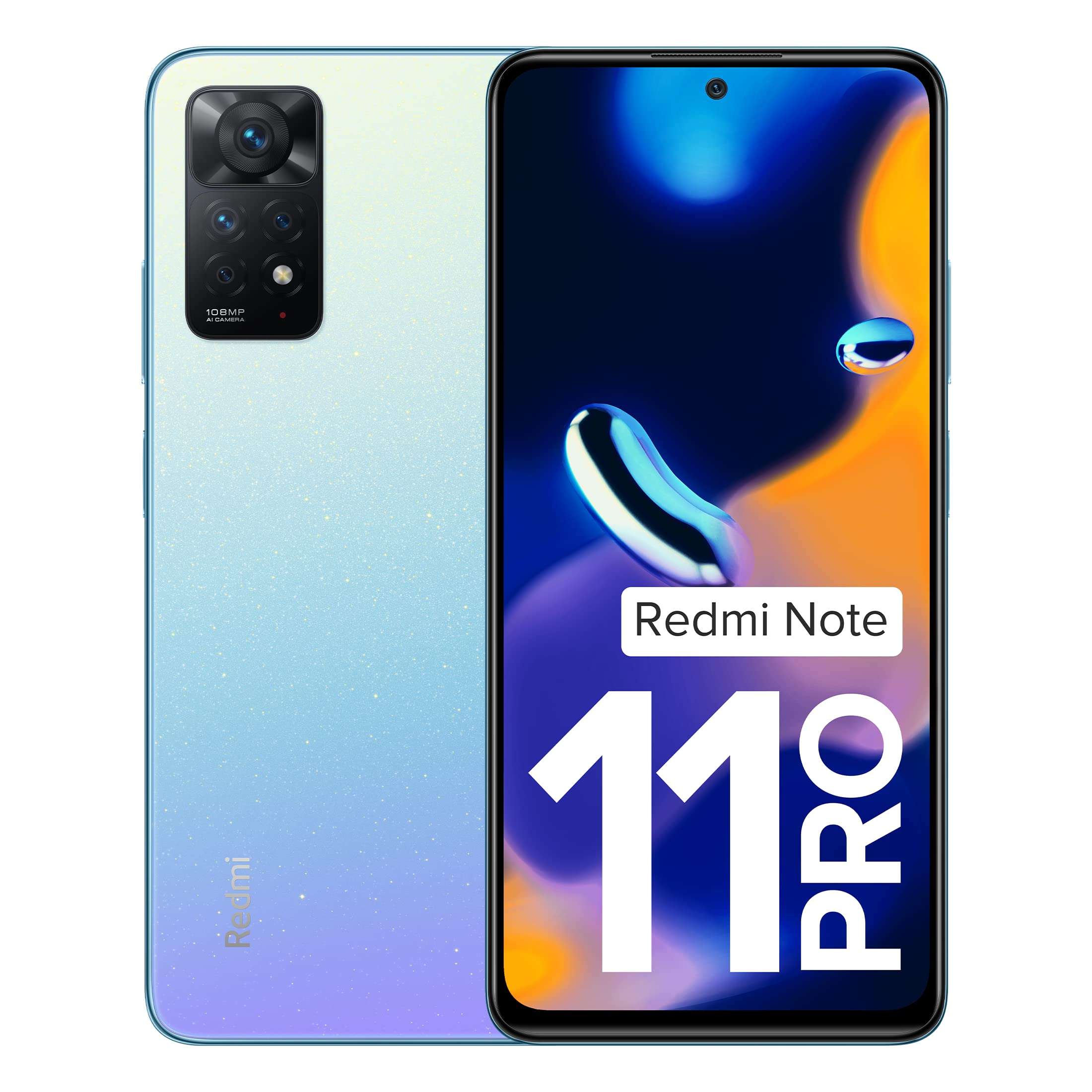 Redmi Note 11 Pro (Stealth Black, 6GB RAM, 128GB Storage) | 67W Turbo Charge | 120Hz Super AMOLED Display | Charger Included | Get 2 Months of YouTube Premium Free! 1