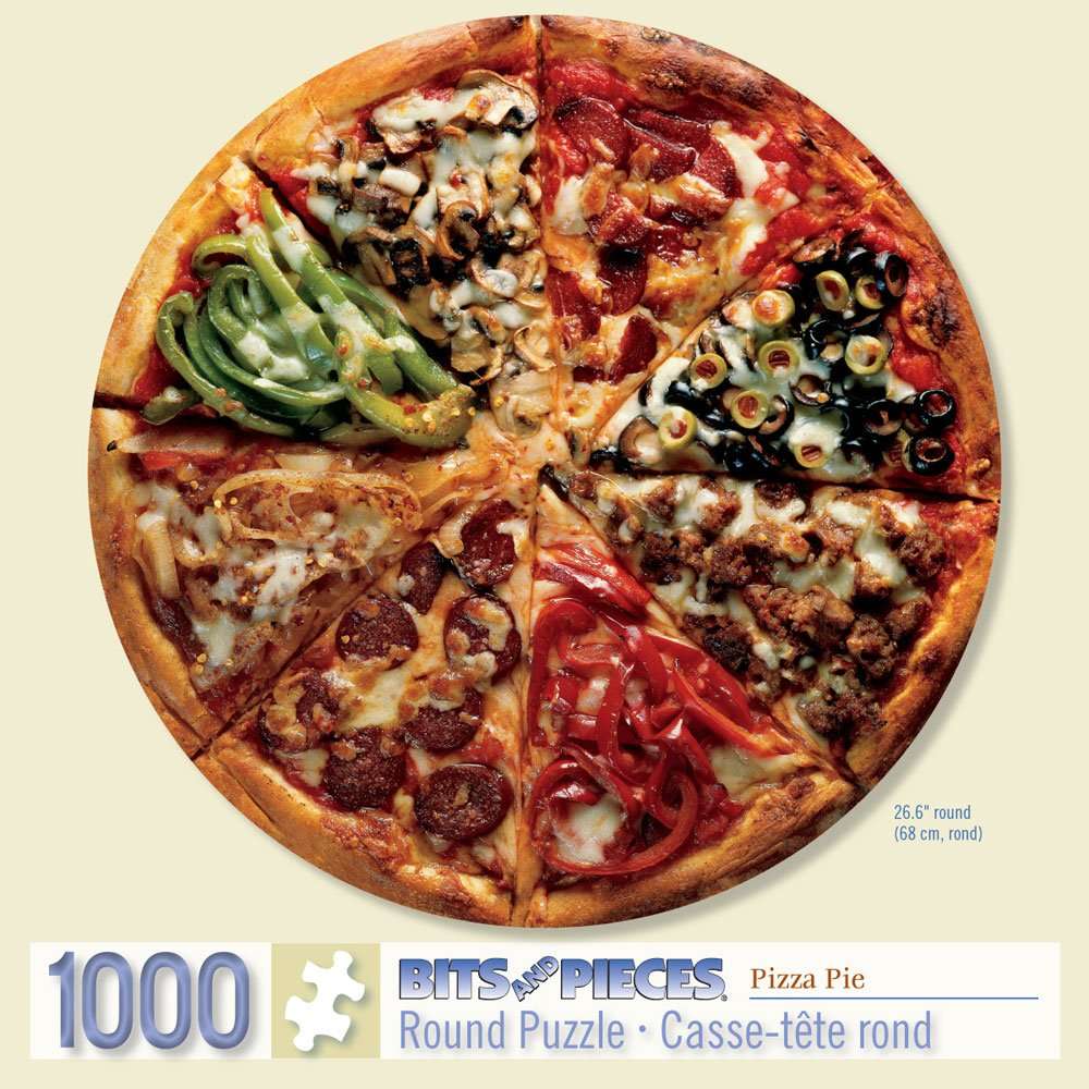 Bits and Pieces-Pizza Pie - 1000 Piece Round Jigsaw Puzzle 2