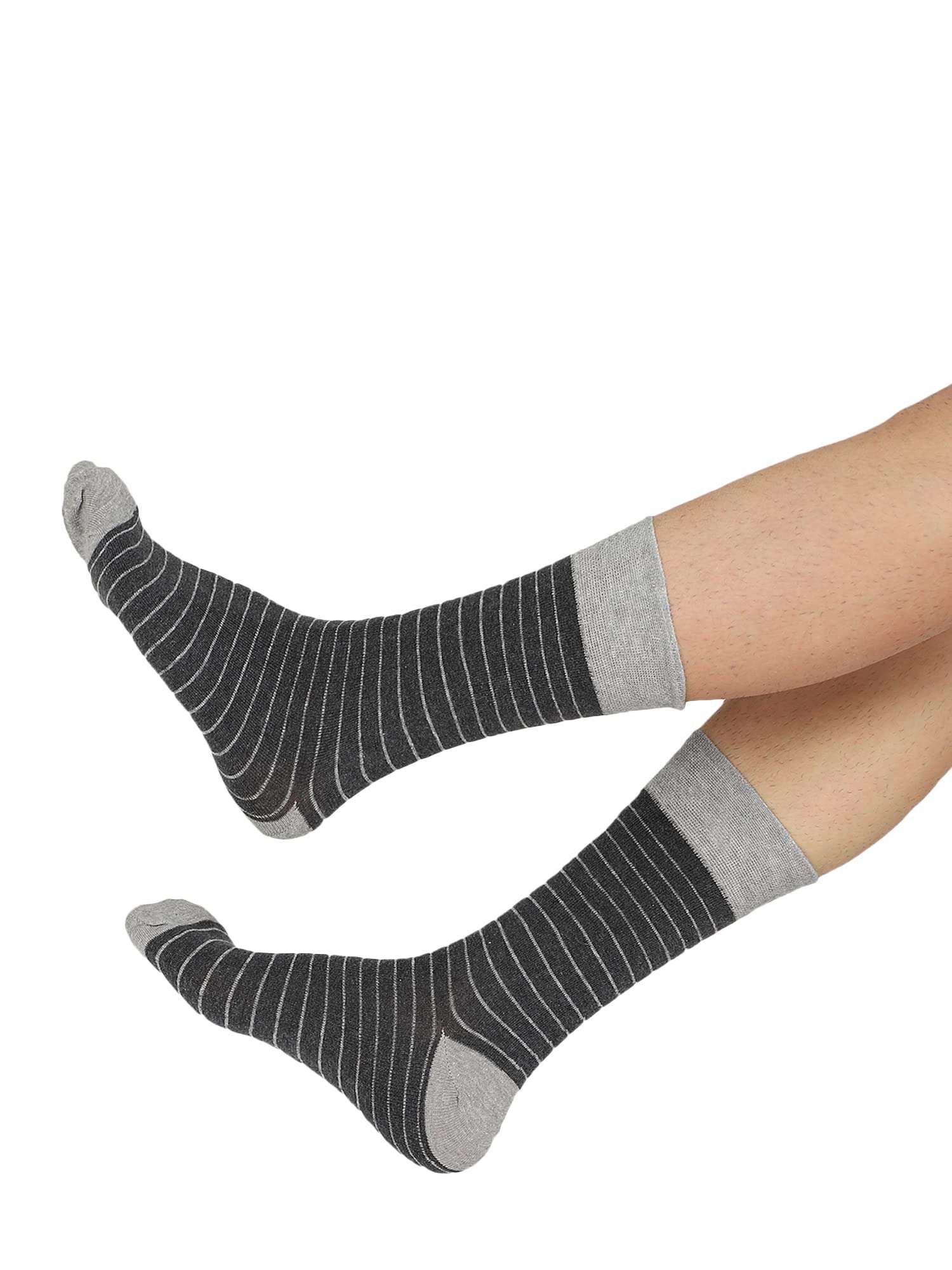 BODYCARE Dark Grey And Lite Grey Men Assorted Socks Pack Of 2 3