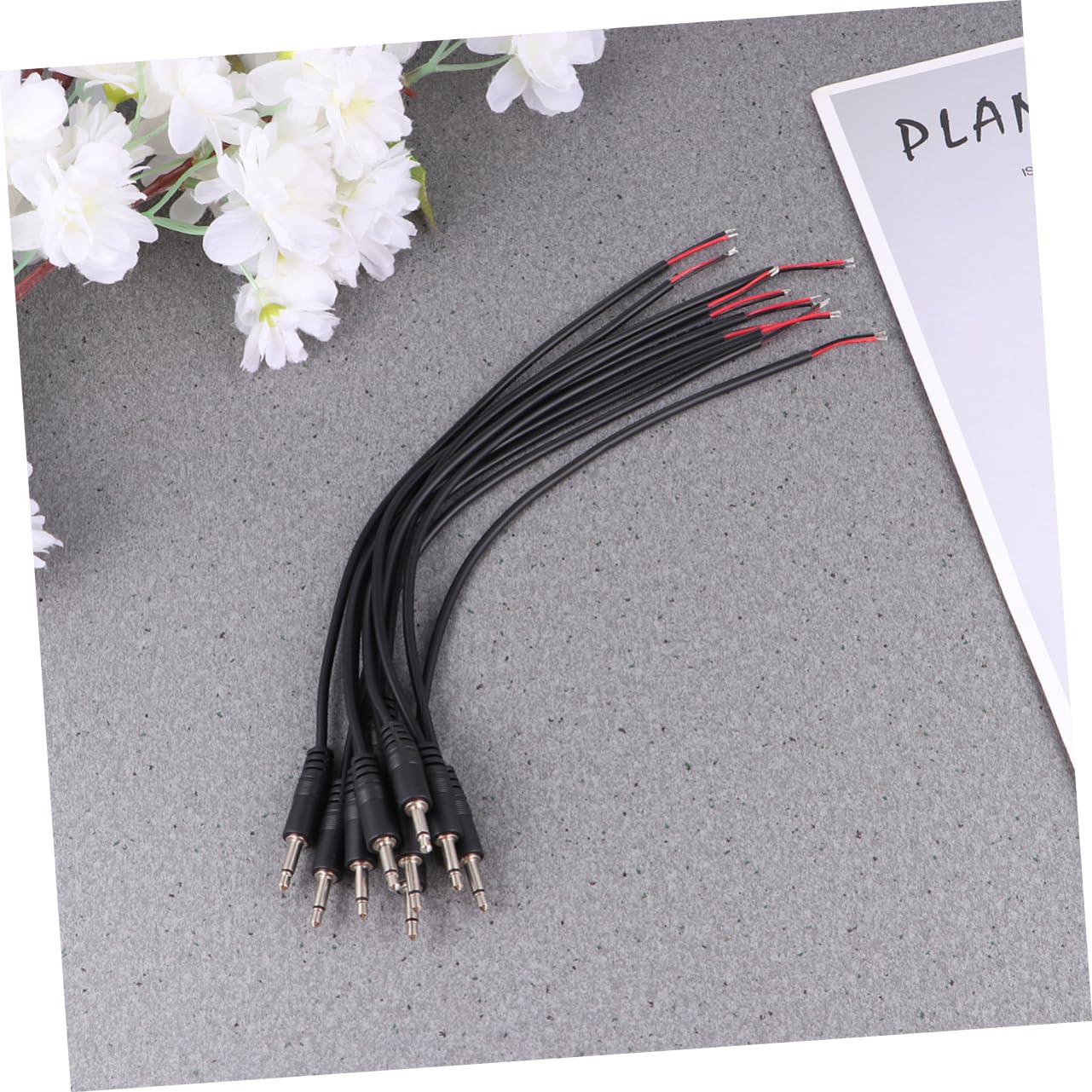 OSOLADY 10pcs Mono Male Connector Headphone Earphone Audio Cable Mic Jack Converter Microphone Adapter Converter Mic to Jack Mic Converter Jack Microphone Connector Adapter Black 6