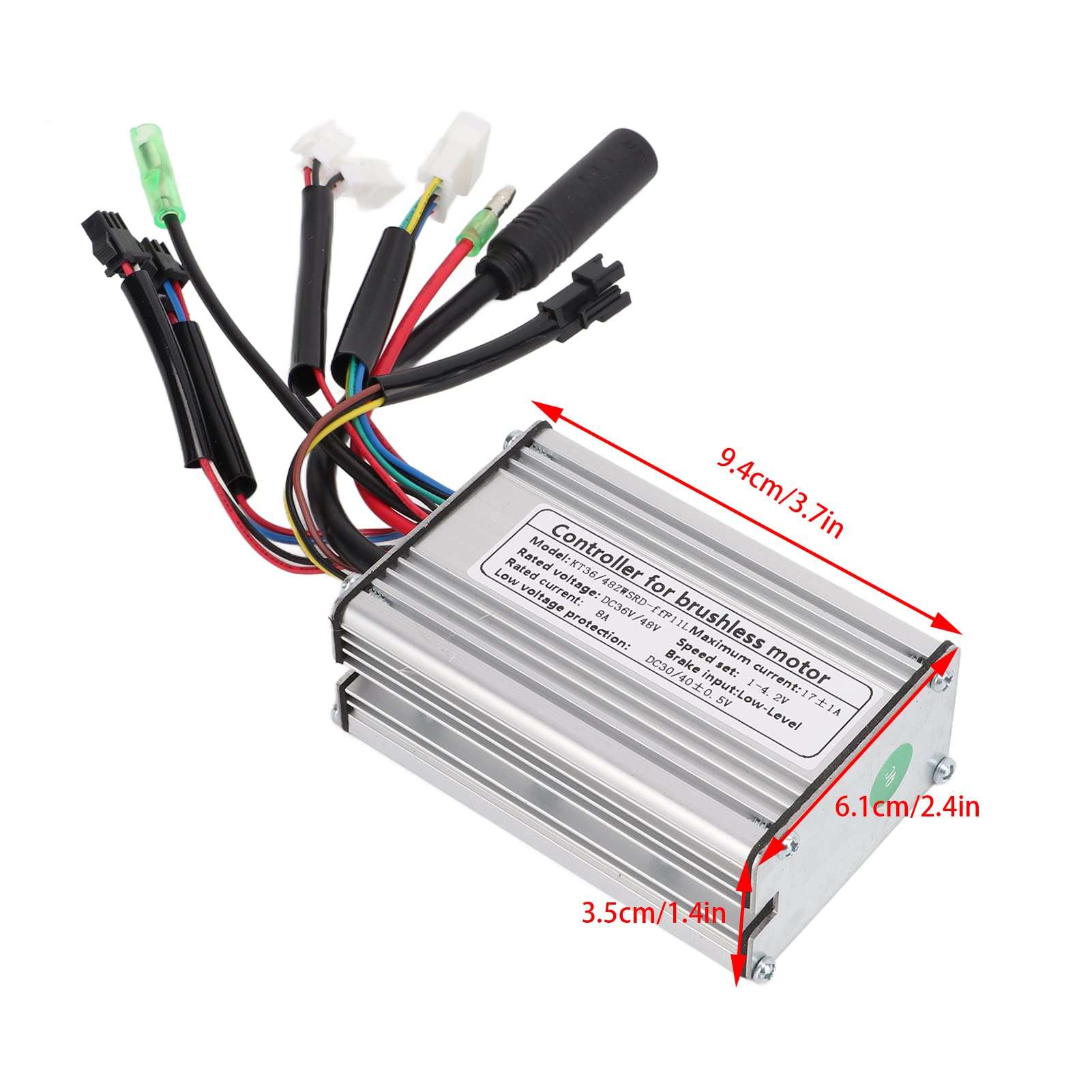 VBESTLIFE KT 17A Controller 36V 48V 350W Aluminum Alloy Motor Controller with Double Ends Light Cord Joint for Electric Electric Modification Accessories 3