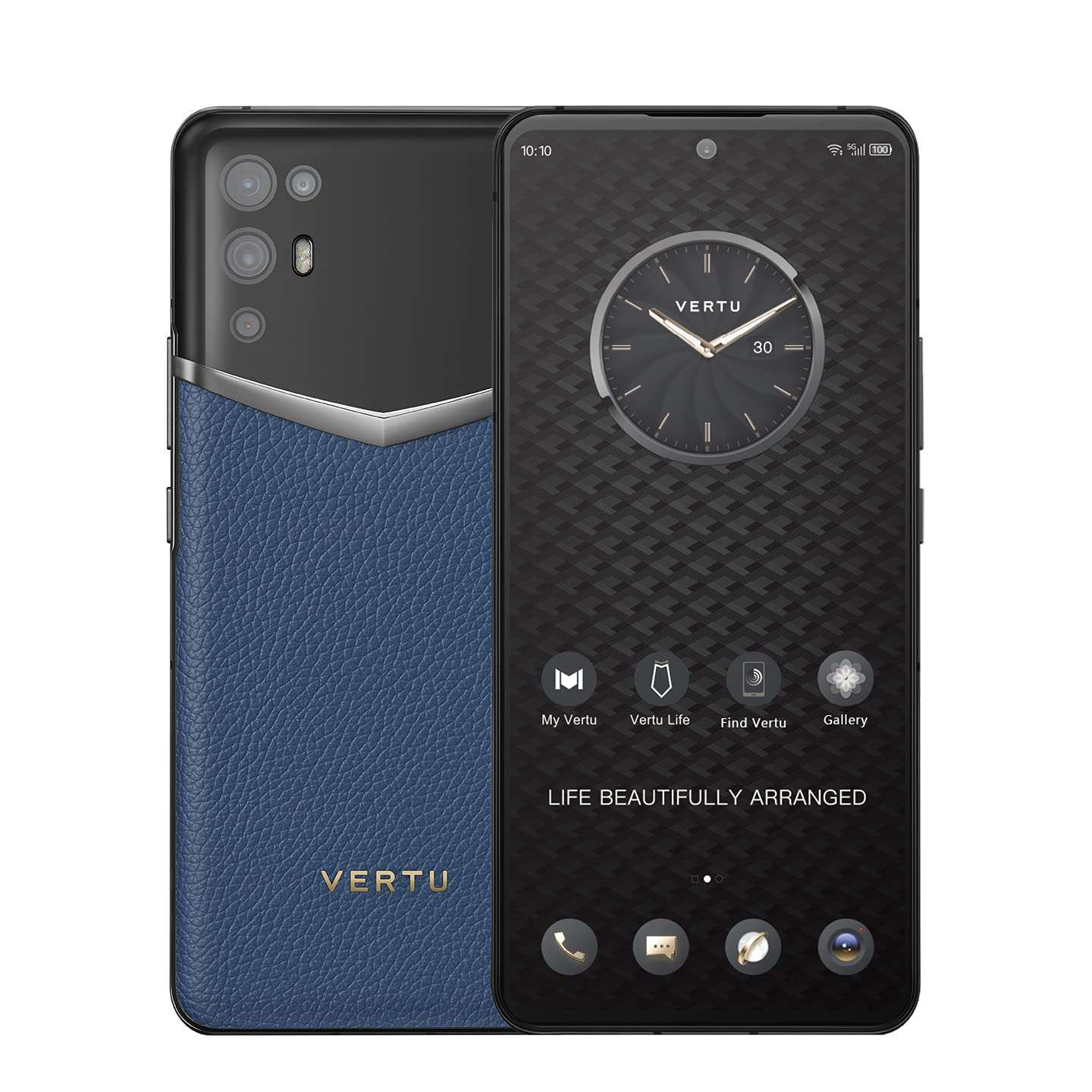 Vertu iVERTU 5G Unlocked Android Smartphone, Calf Leather Craft (Blue) 1