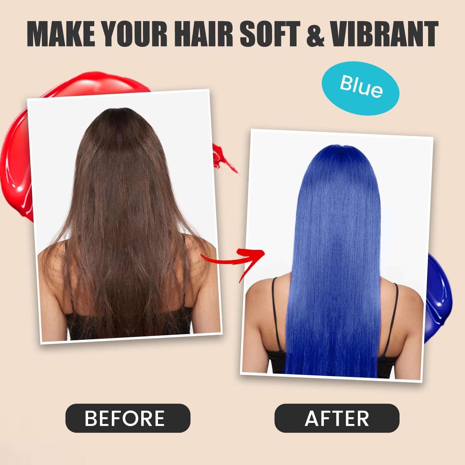 Depositing Hair Mask, Hair Refreshing Conditioner, Non-foaming, Cruelty-free 5.28 fl.oz (Blue) 3