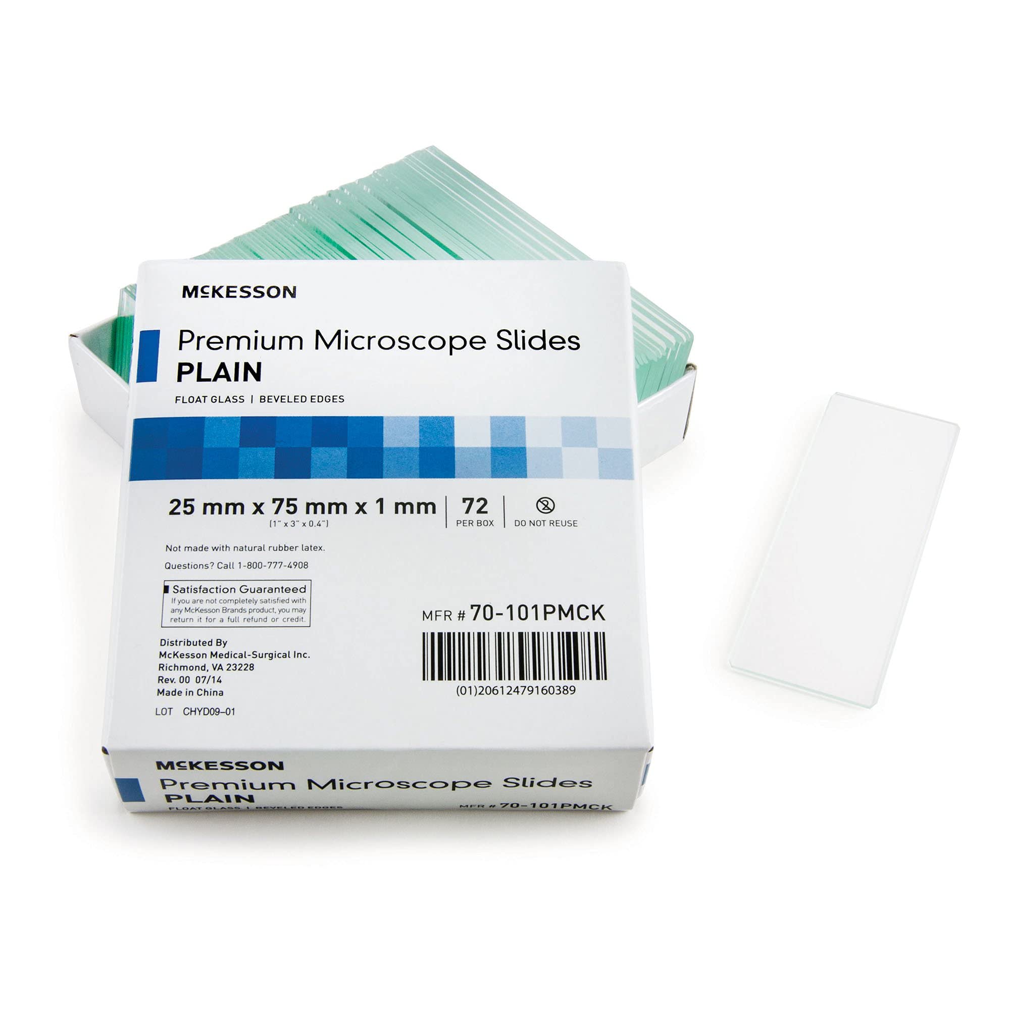 McKesson 70-101PMCK Microscope Slide 25 x 75 x 1 mm Plain (Pack of 72) 6