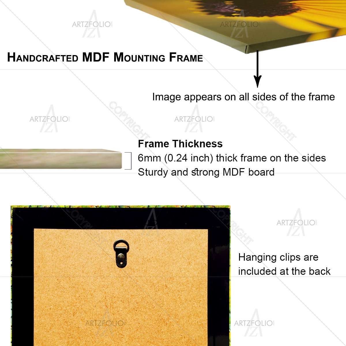 Pitaara Box Huay Mae Kamin Thailand Waterfall in Kanjana-buri MDF Frame Canvas Painting, Multicolour, 21 x 14 Inch 3