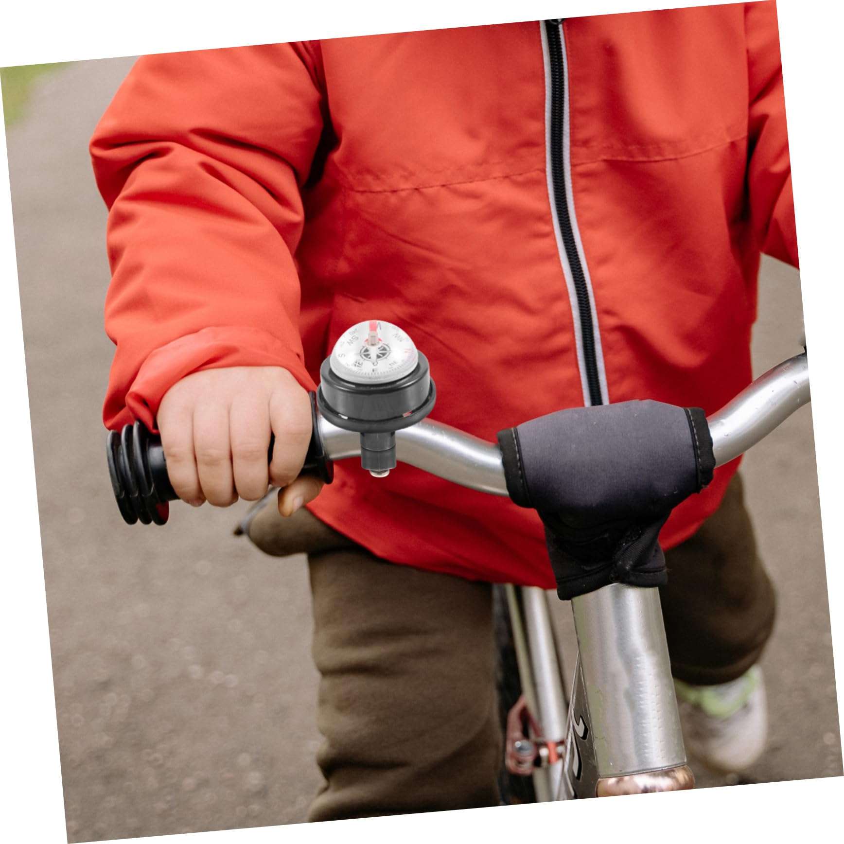 BIUDECO Bicycle Bell Compass Multi-Function Cycling Bell Compass Practical Bike Horn for Outdoor Riding Bike Compass Bell 6