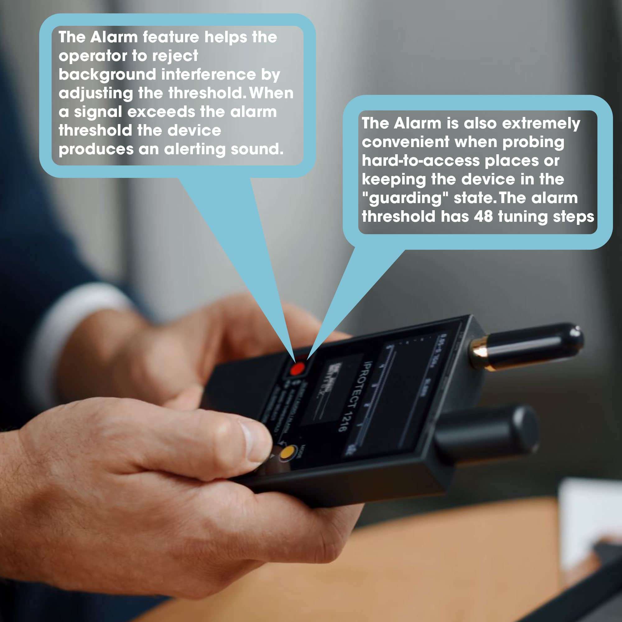 Discover It - iProtect 3 Band RF Anti-Spy Counter Surveillance Radio Frequency Bug Detector - Detect Listening Devices, Hidden Cameras, GPS, WiFi, Bluetooth, GSM, 3G, 4G/LTE, 2.4, and 5.8Ghz Signals 5