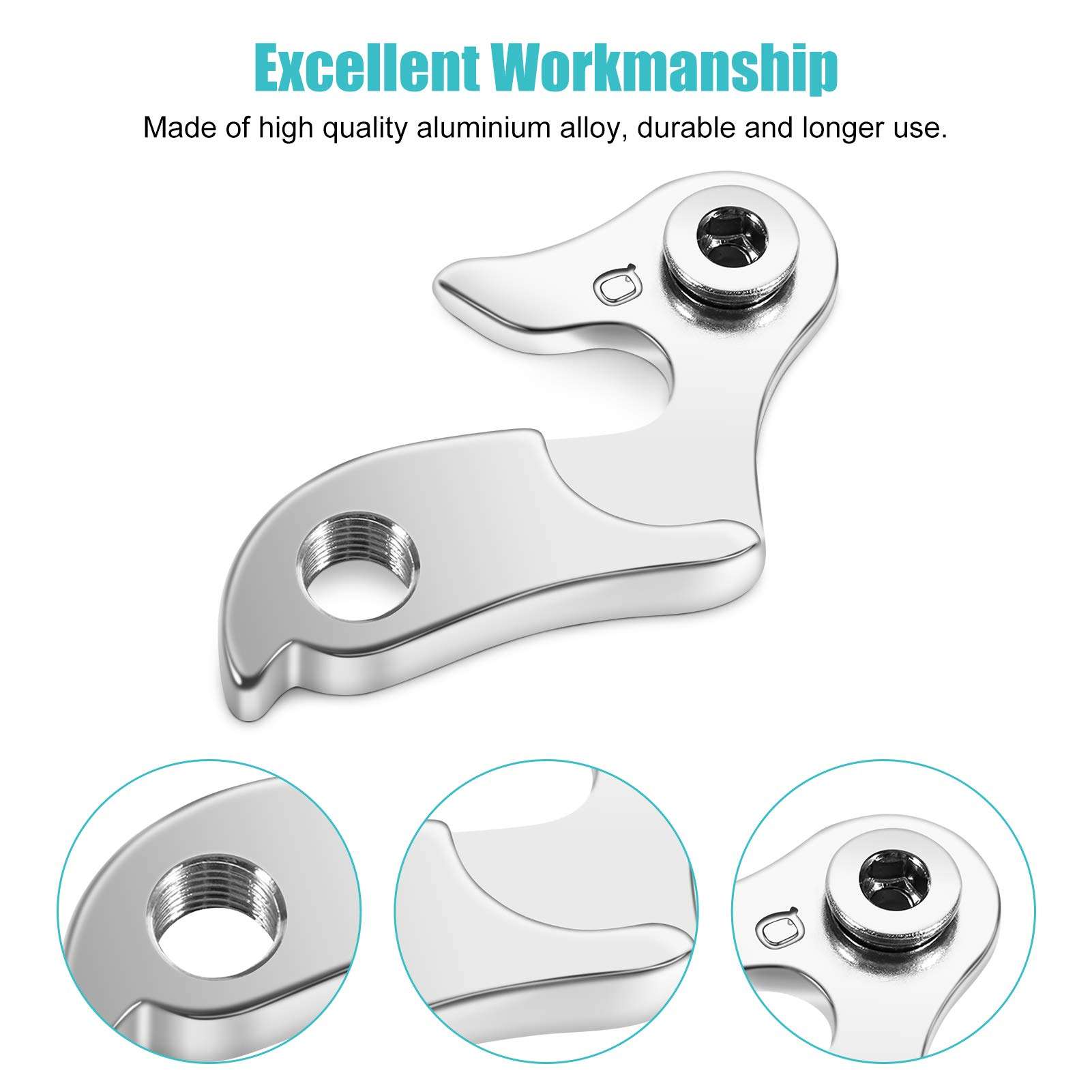 Health Gear Derailleur Hanger, Aluminium Alloy Mountain Rear Derailleur Hanger Derailleur Bracket Replacement, Size 1# 4