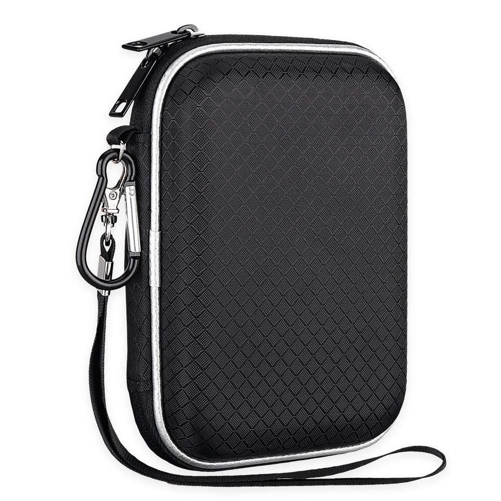 Lacdo Hard Drive Carrying Case for Western Digital WD My Passport/WD Elements/My Passport Ultra Portable External Hard Drive 1TB 2TB 3TB 4TB 5TB 6TB USB 3.0 2.5 inch HDD Travel Bag, Black 3