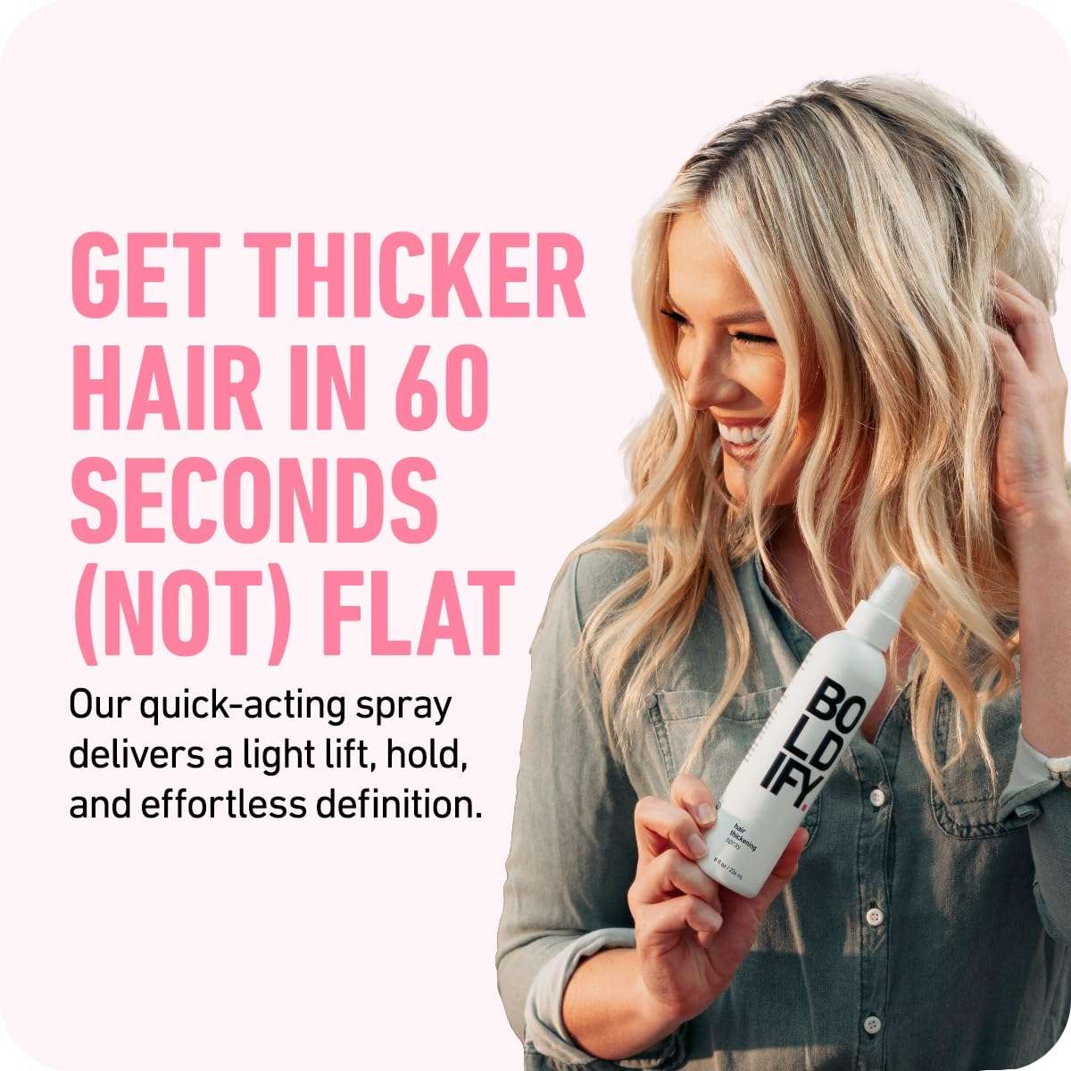 BOLDIFY Hair Thickening Spray | Stylist Recommended Volumizing Hair Product | Hair Volumizer | Texture Spray for Hair | Hair Spray for Women/Men | Hair Thickening Products Unisex - 4 ounces. 2