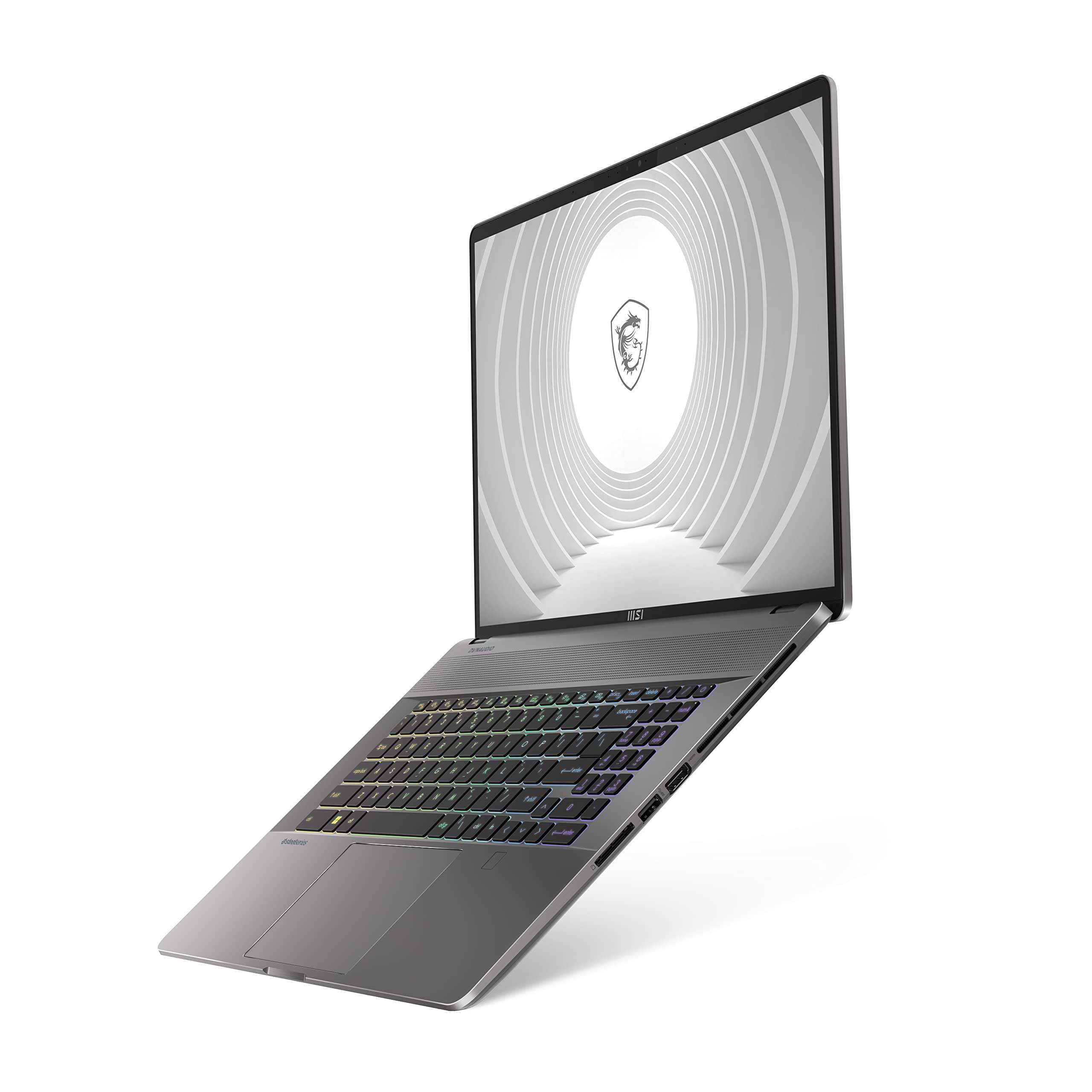 MSI CreatorPro Z17, Intel 12th Gen. i7-12700H, 43CM QHD+ 165Hz Creator Laptop (32GB/1TB NVMe SSD/ Windows 11 Pro/Nvidia RTX A5500 16GB GDDR6/Lunar Grey/2.49Kg), A12UMST-237IN 5