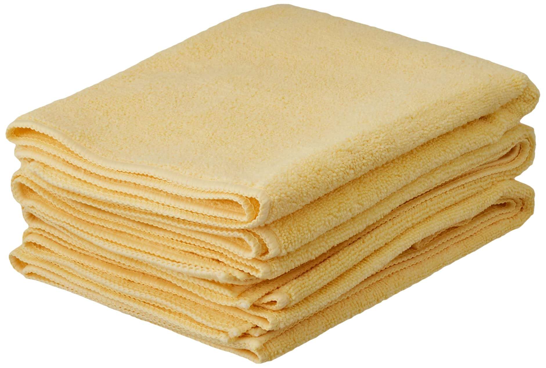Amazon Basics Thick Microfiber Cleaning Cloth, Pack of 3, Yellow, 16 in x 24 in 2